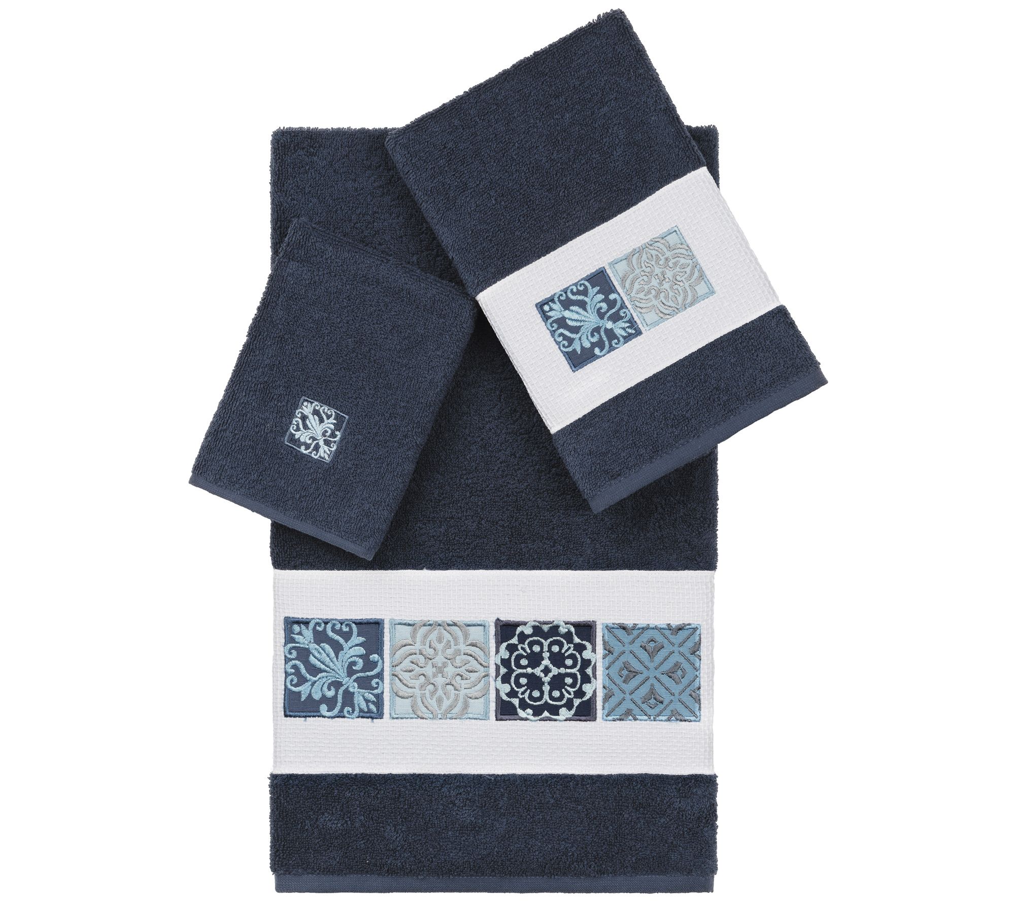 Linum Home Textiles Vivian 3pc Embellished Towel Set
