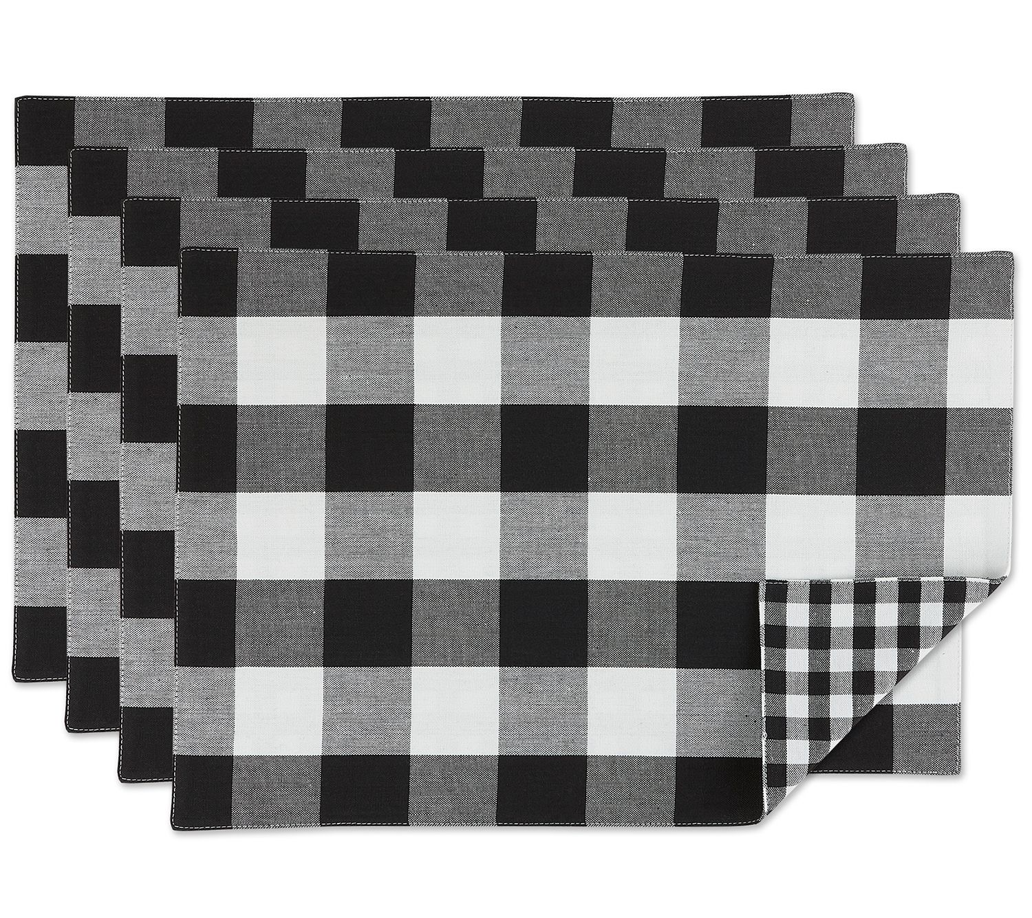 Design Imports Reversible Gingham Check Placemat Set of 4