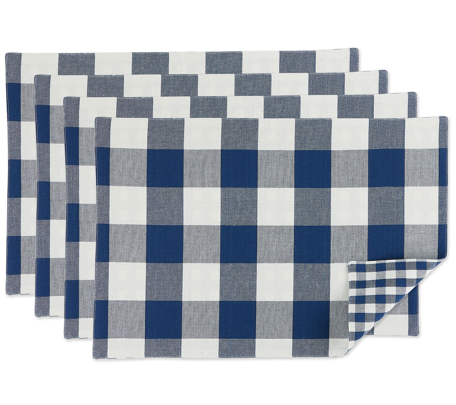 Design Imports Reversible Gingham Check Placemat Set of 4