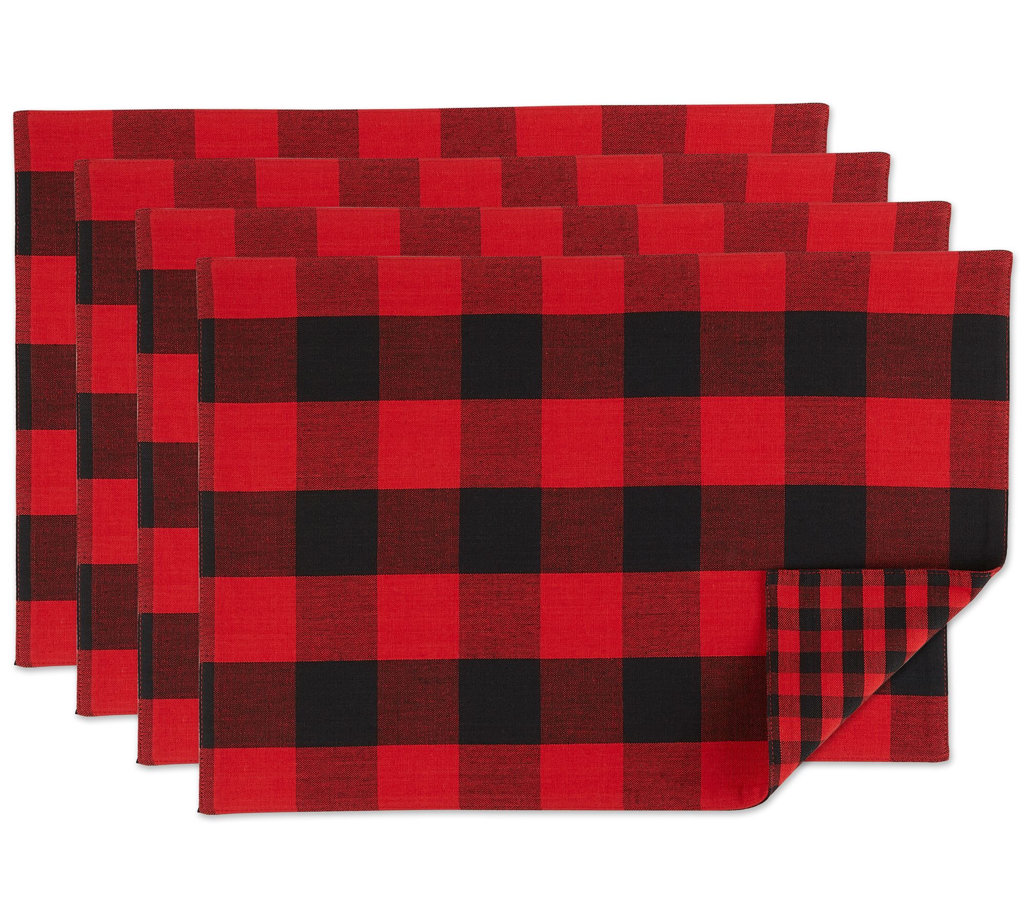 Design Imports Reversible Gingham Check Placemat Set of 4
