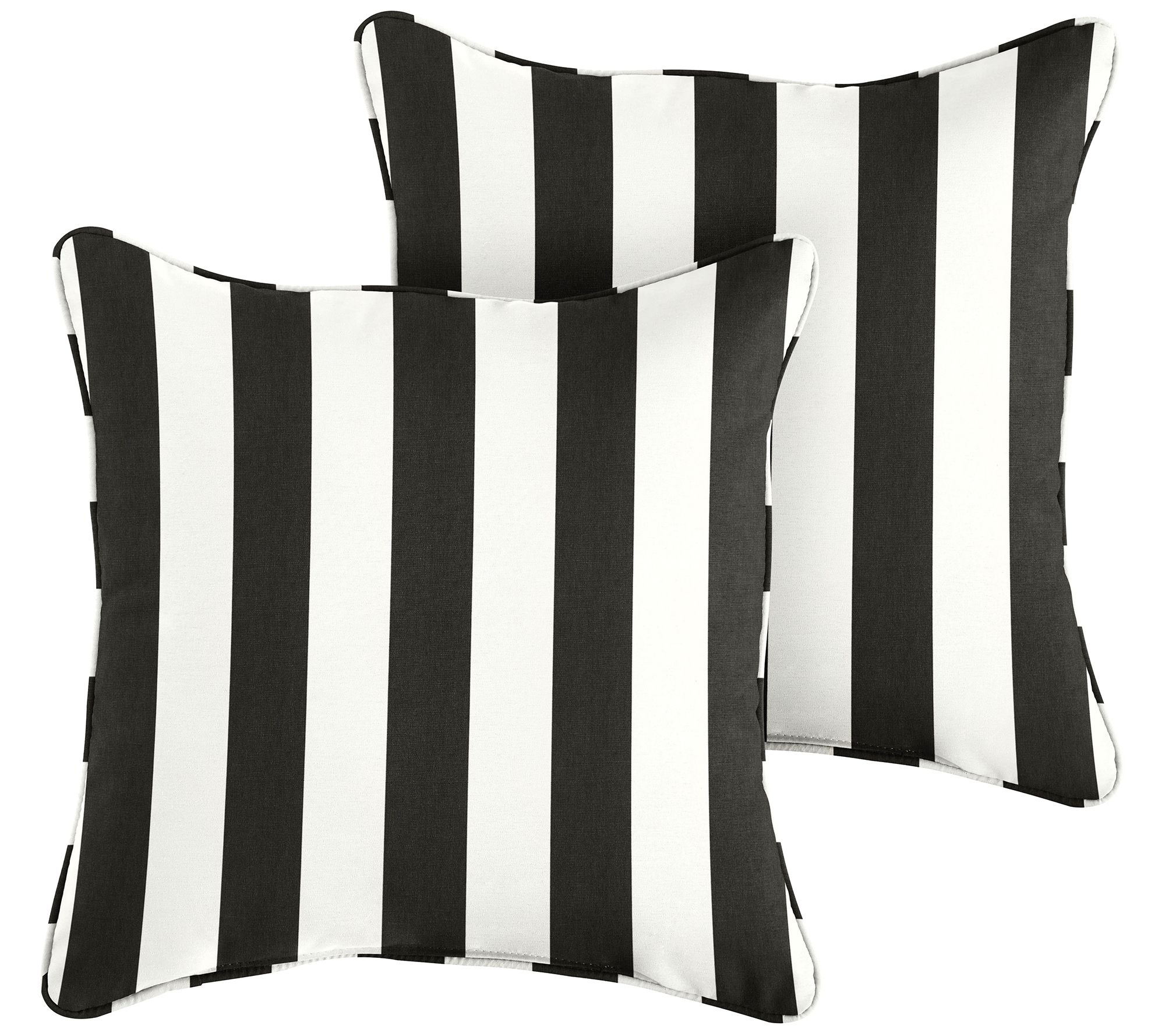 Set of 2 Sunbrella Indoor/Outdoor Stripe SquarePillows