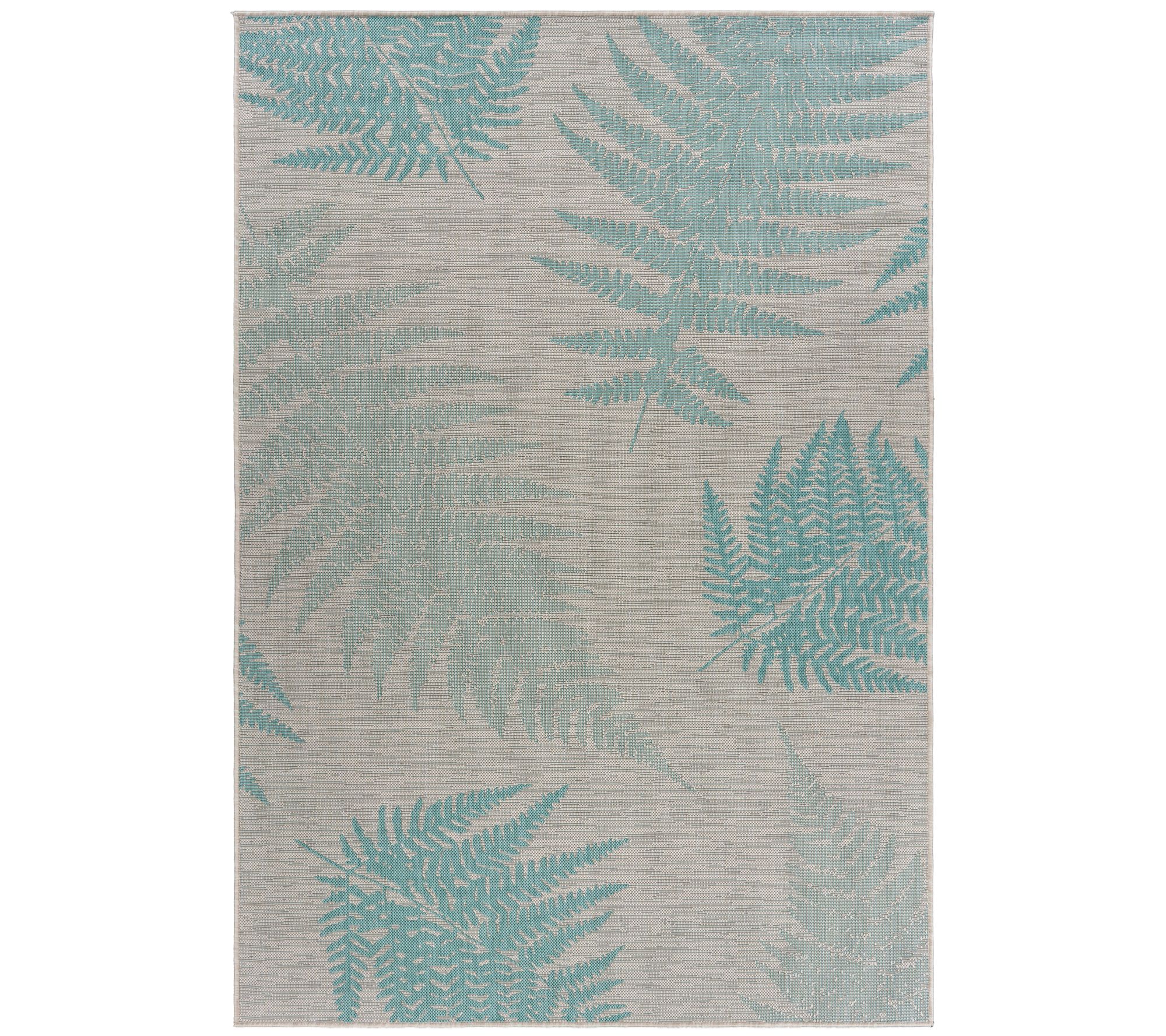 Ox Bay Navy Fallen Fern Indoor/Outdoor Rug 5'3"x 7'3"