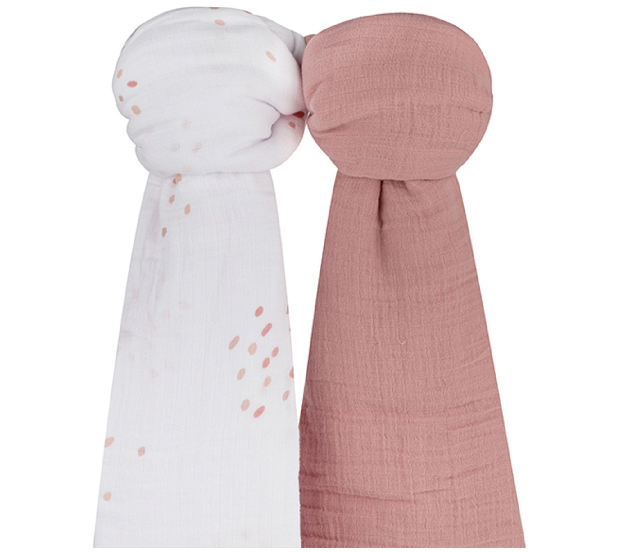 Ely's & Co. Pink Dotties Cotton Muslin Swaddle Blanket - 2-pk