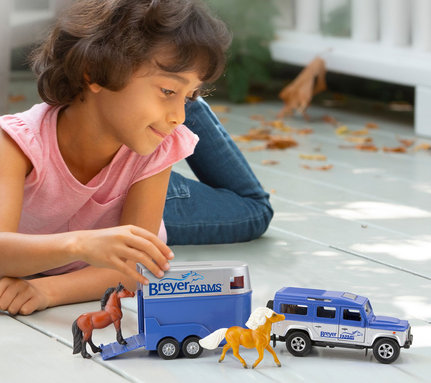 Breyer Farms Land Rover and Horse Trailer Play Set - QVC.com