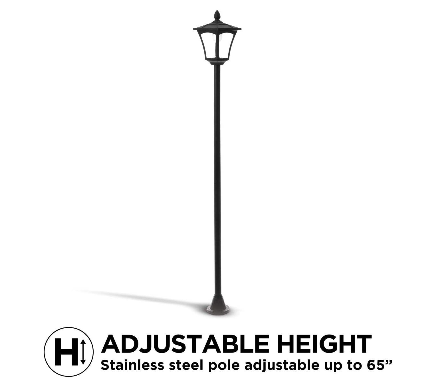 Home Zone by Compass Home 65 Solar Decorative Lamp Post 