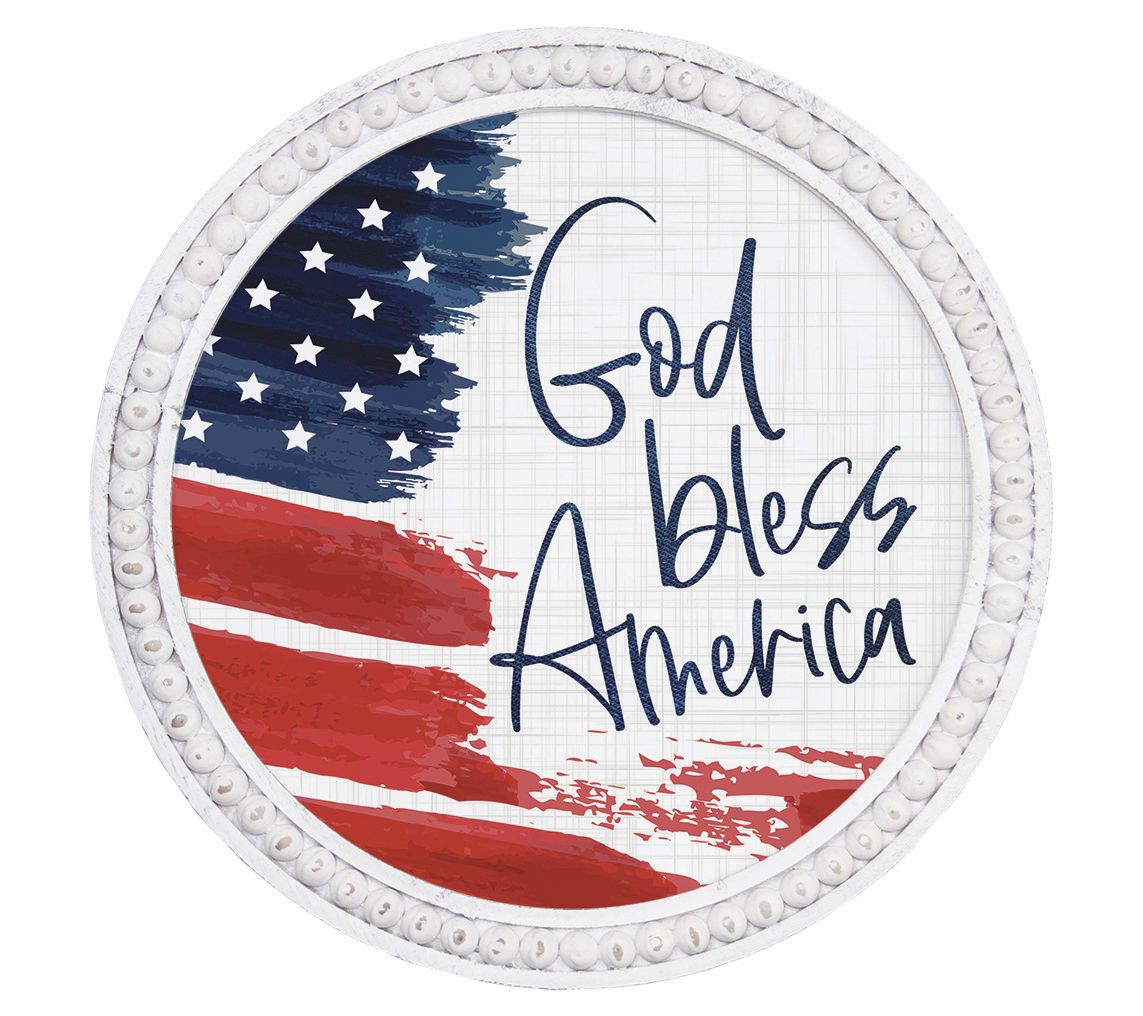 Sincere Surroundings 14" God Bless America Beaded Art