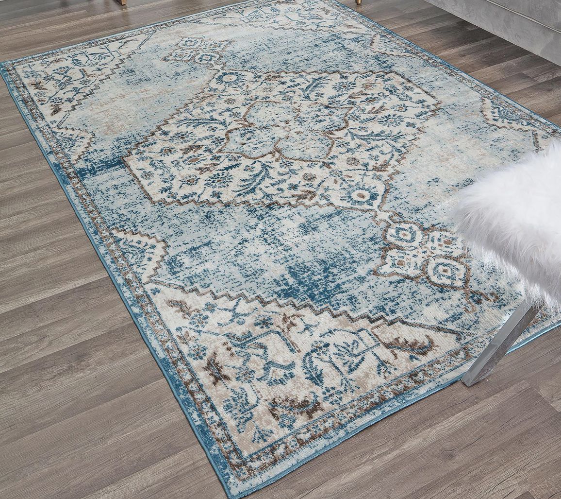 Rugs America Freya FY65A Powder Blue Farmhouse 8'0