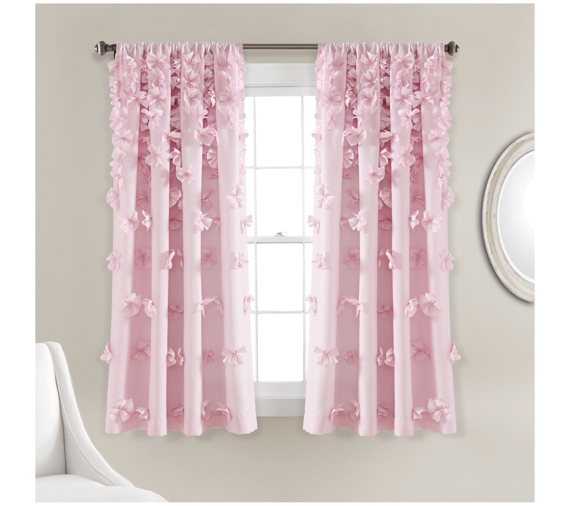 Riley Window Curtain Panel Single 54X63 by Lush  Decor