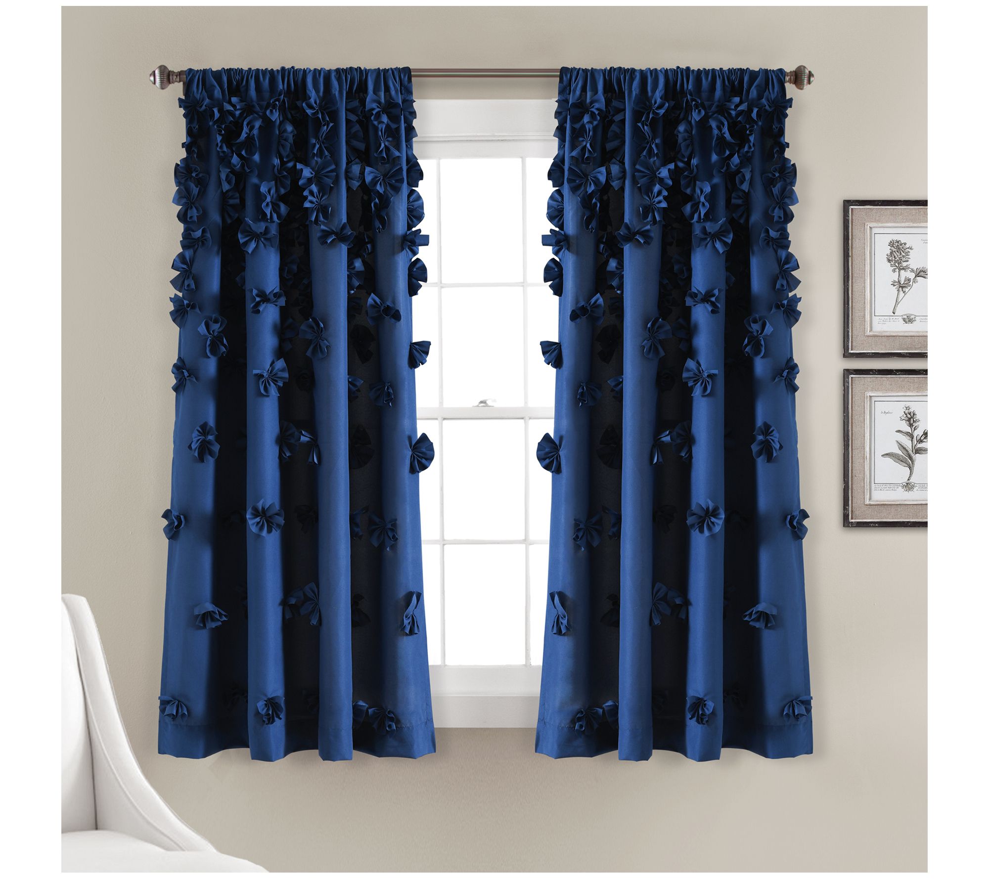 Riley Window Curtain Panel Single 54X63 by Lush  Decor