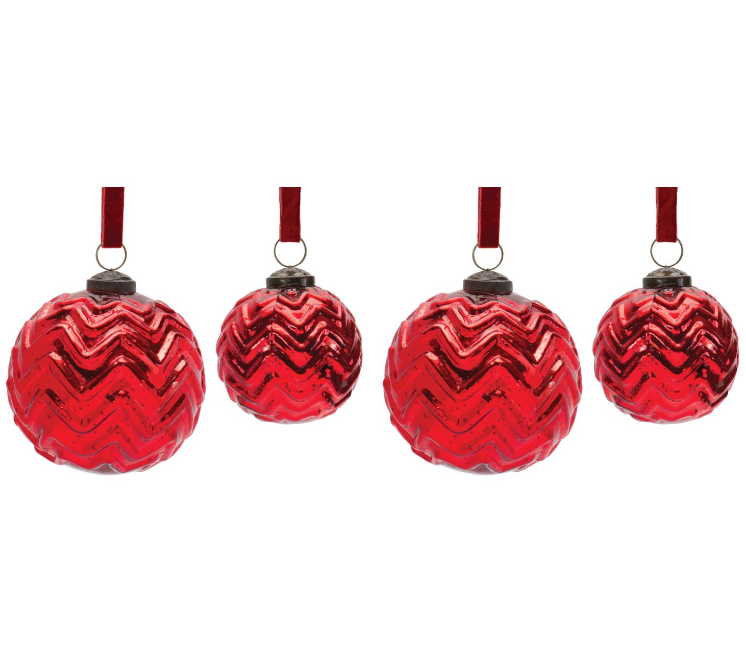Melrose Ball Ornament Mercury Glass (Set of 4)