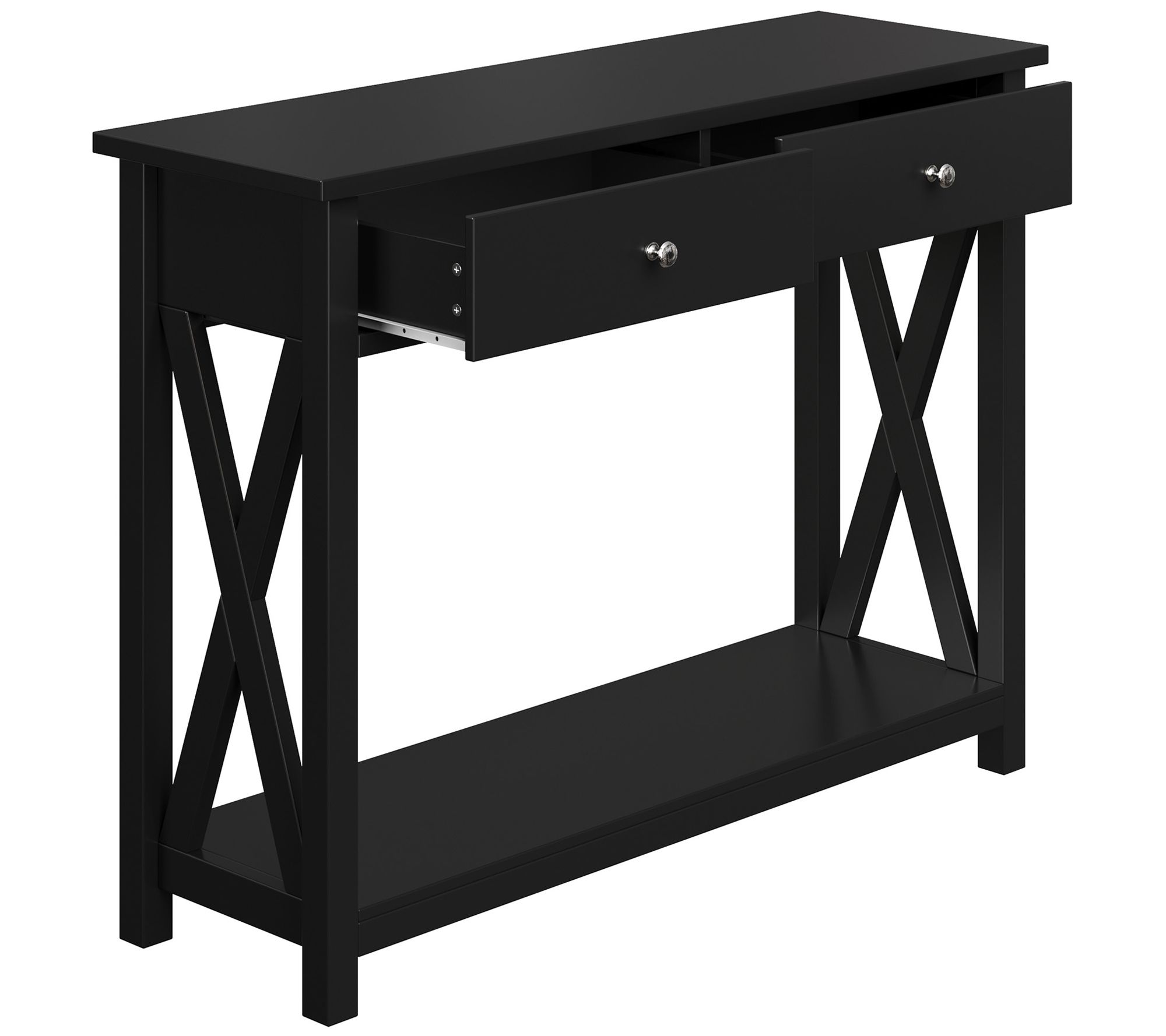 Lavish Home 2-Tier Entryway Table Console Tablewith Drawers