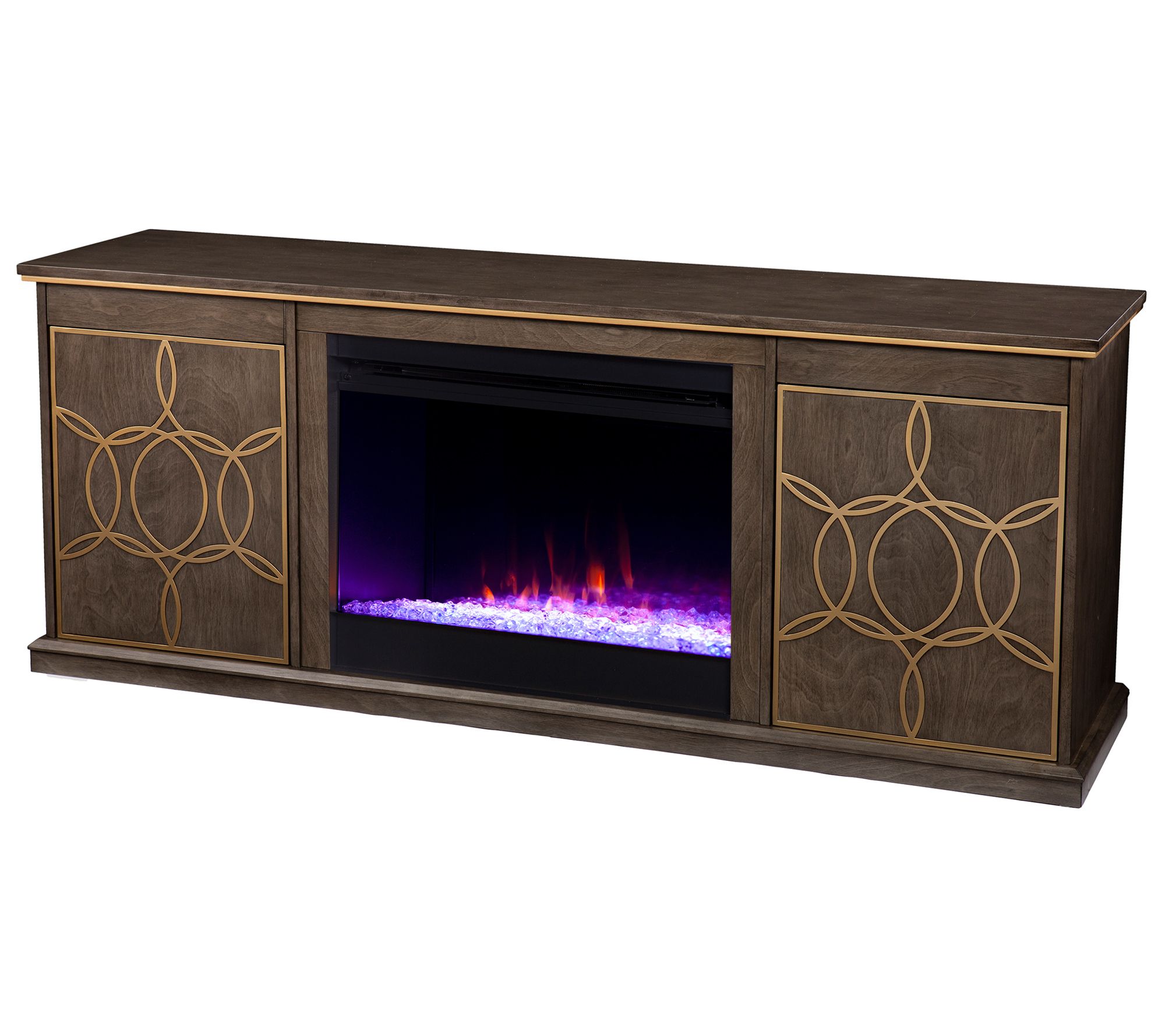 SEI Furniture Yardlynn Color Changing Fireplace  Console