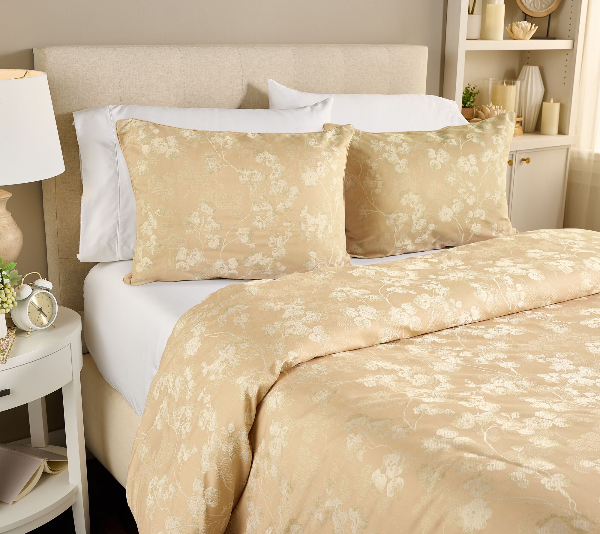 Northern Nights Floral Jacquard Comforter and Sham Set - Queen