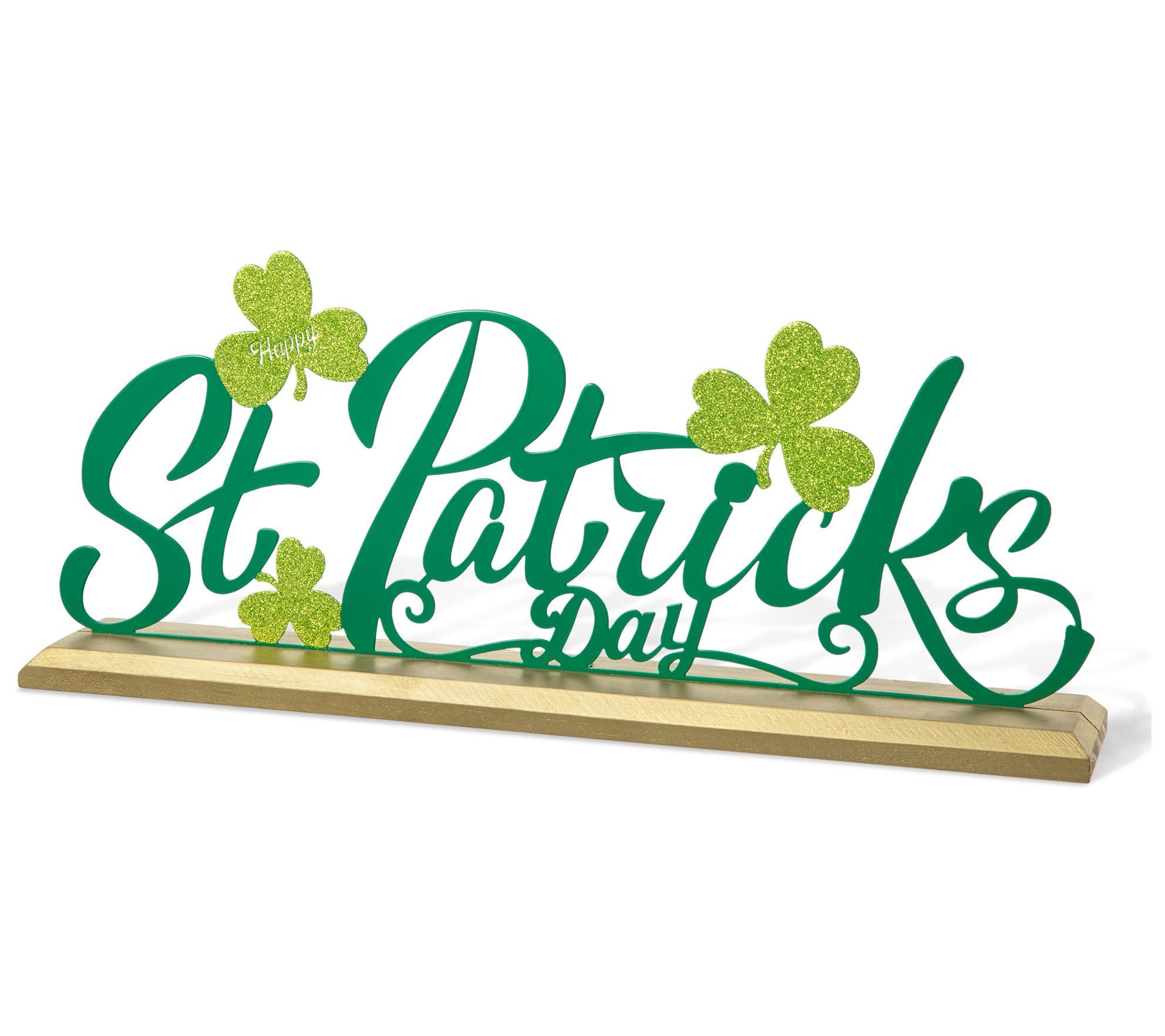 Glitzhome 16" Lucky St.Patrick's Metal Table Topper