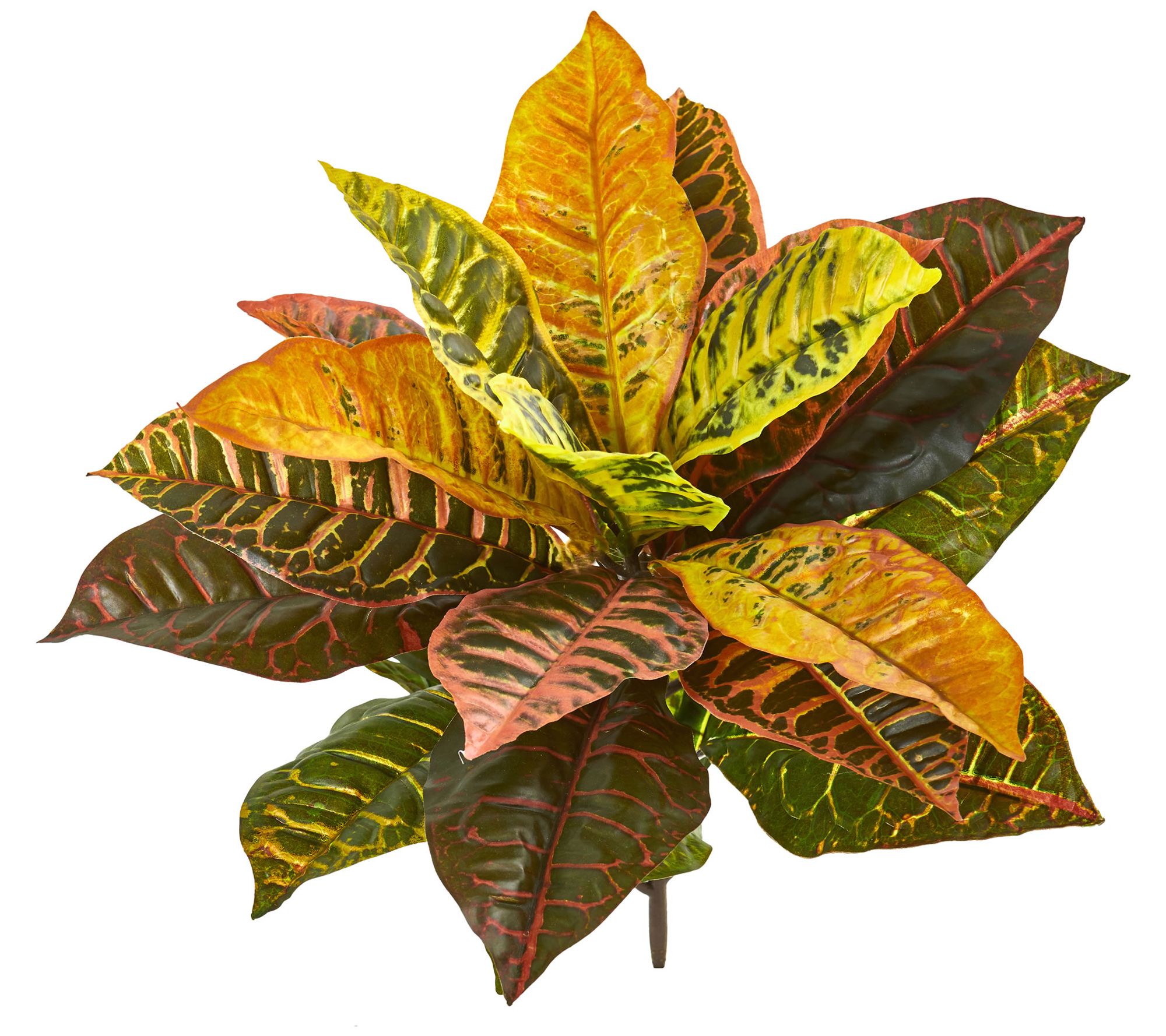 Nearly Natural 21" Garden Croton Plant (Set of 4)
