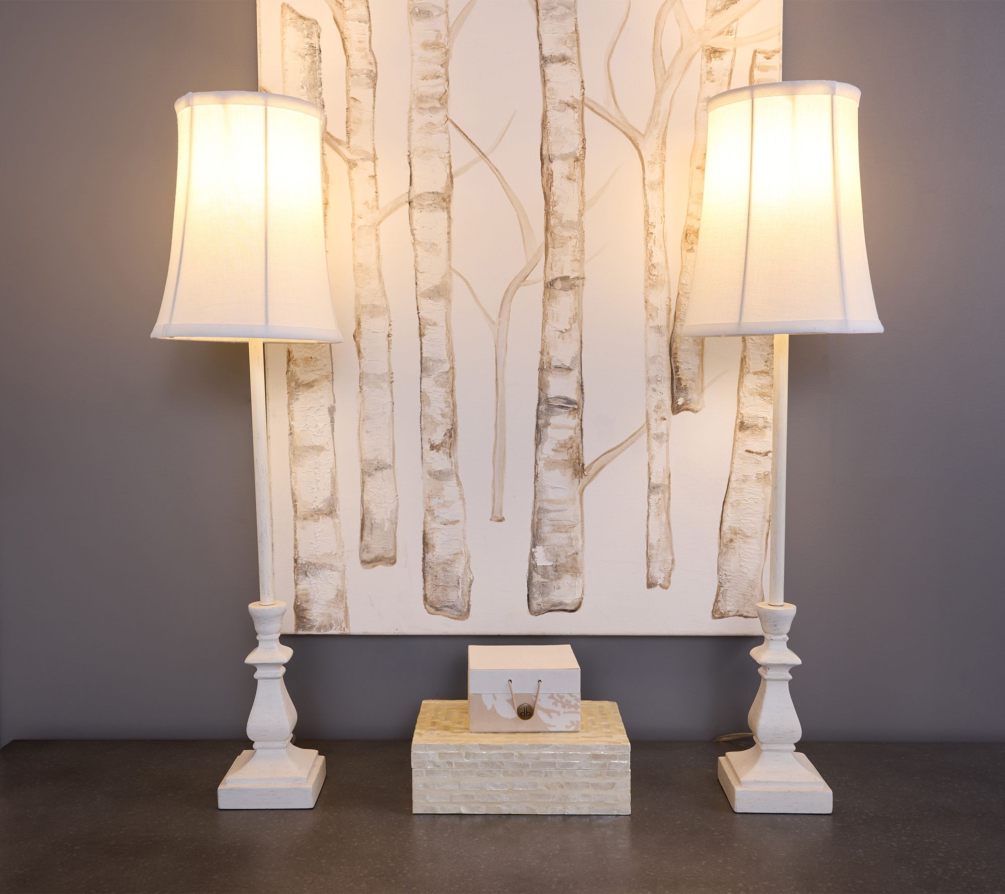 Set of 2 28" Buffet Lamps with Shades by Valerie