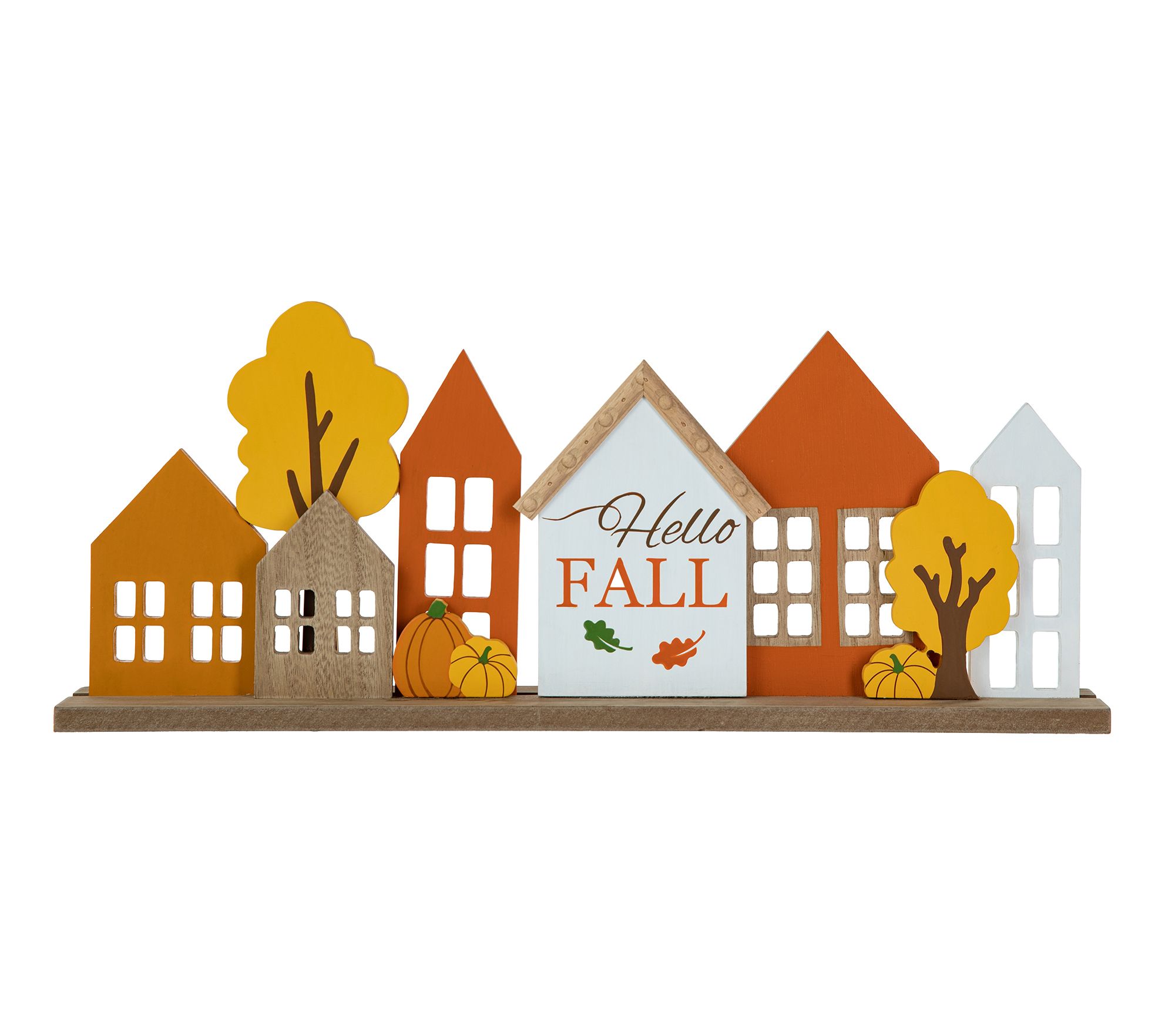 Glitzhome 20"L Fall Wooden House Table Decor
