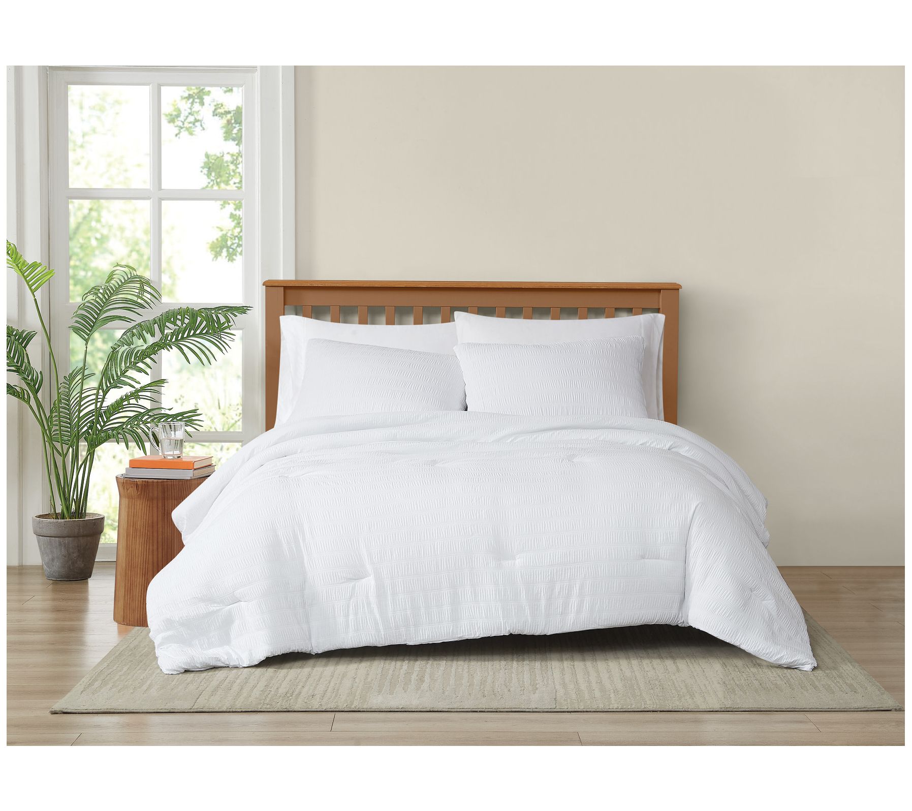 Truly Soft Crinkle Garment Wash Full/Queen 3pcComforter Set