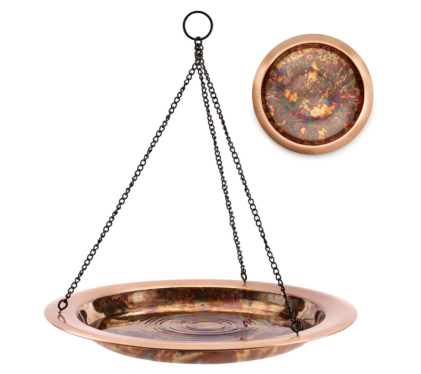 Good Directions 18" Hanging Fired Copper Bird Bath