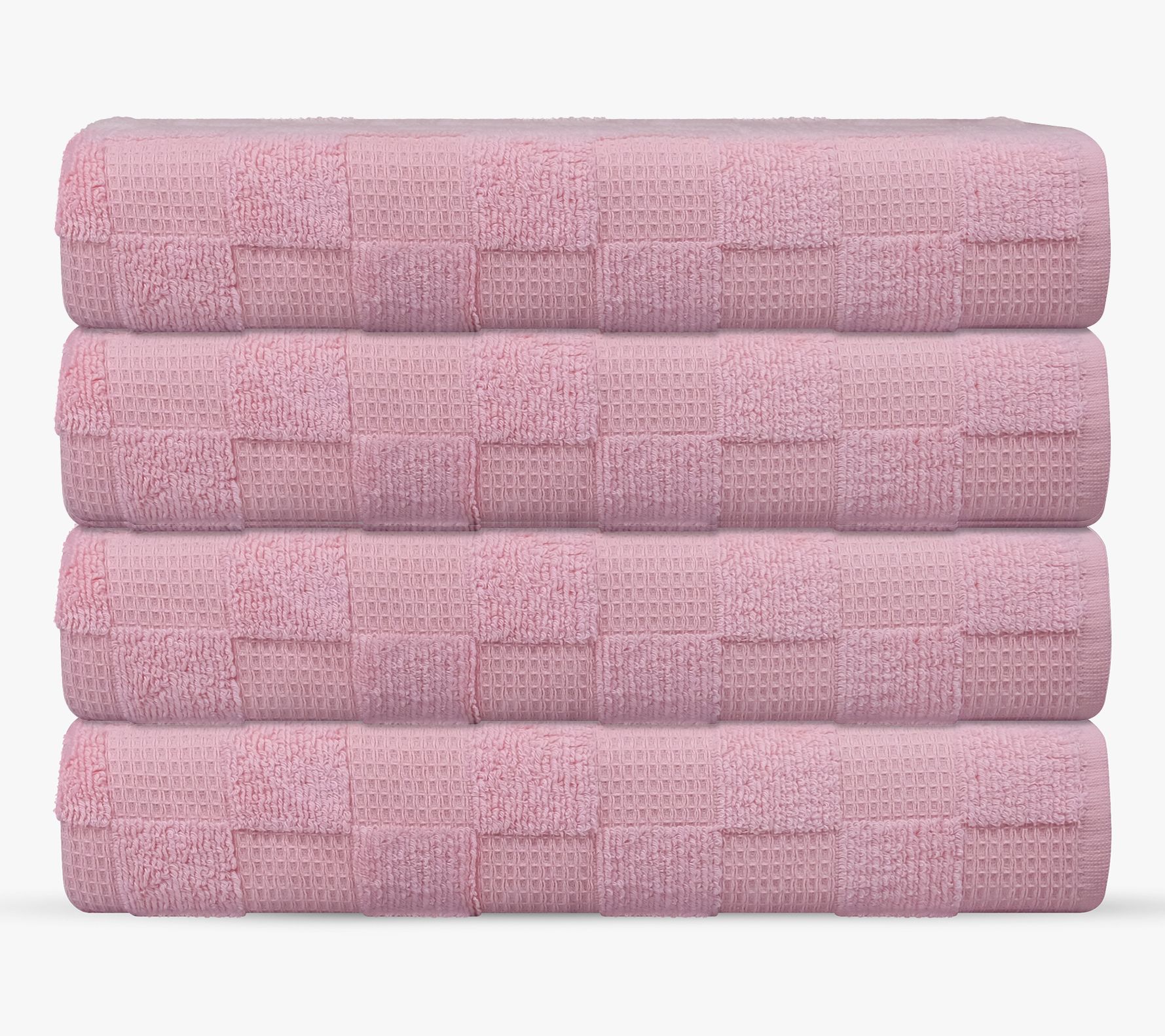 Depera Home Waffle Terry 4 pcs Turkish Bath Towels Set