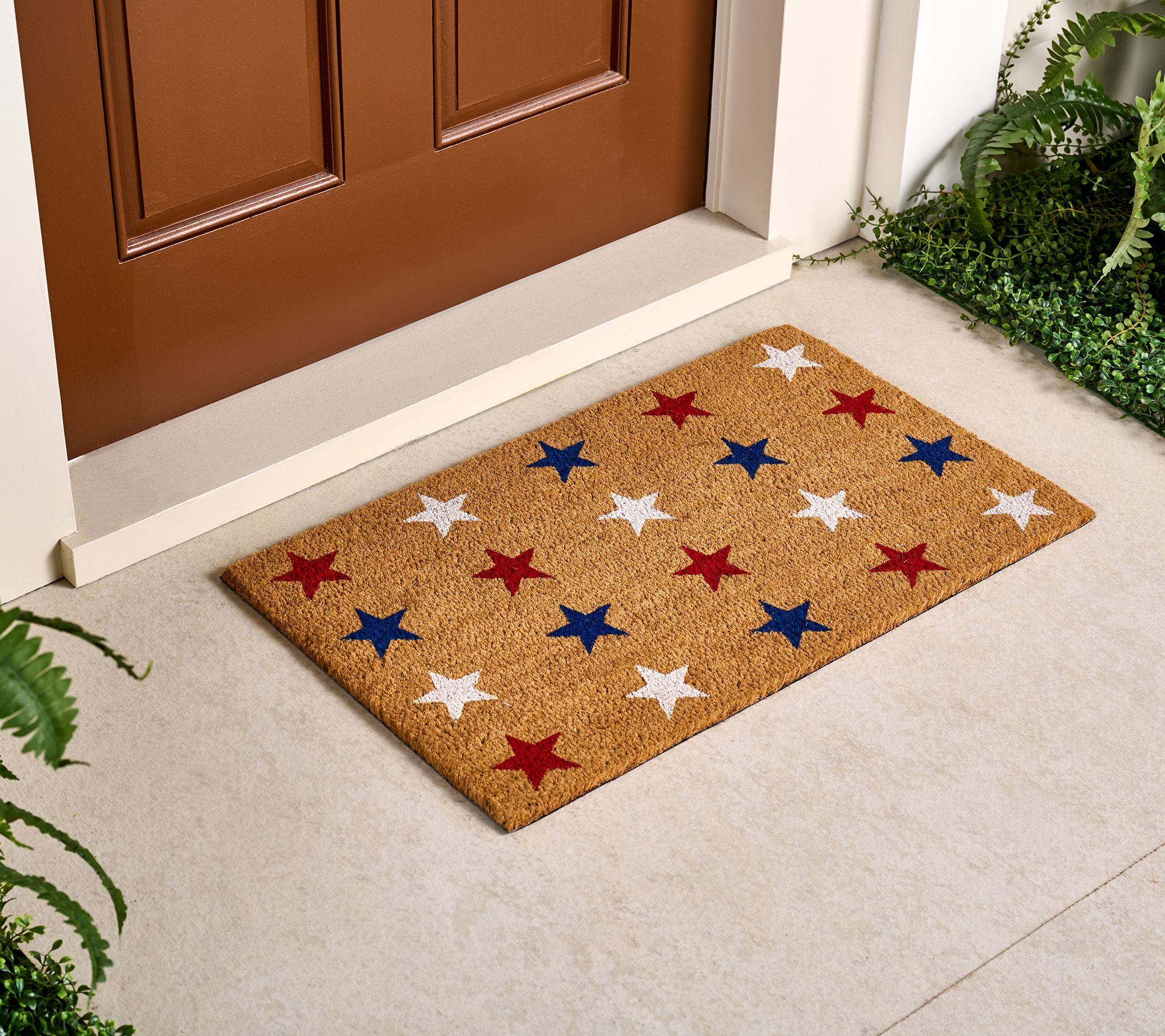 Martha Stewart 18" x 30" Patriotic Coir Doormat