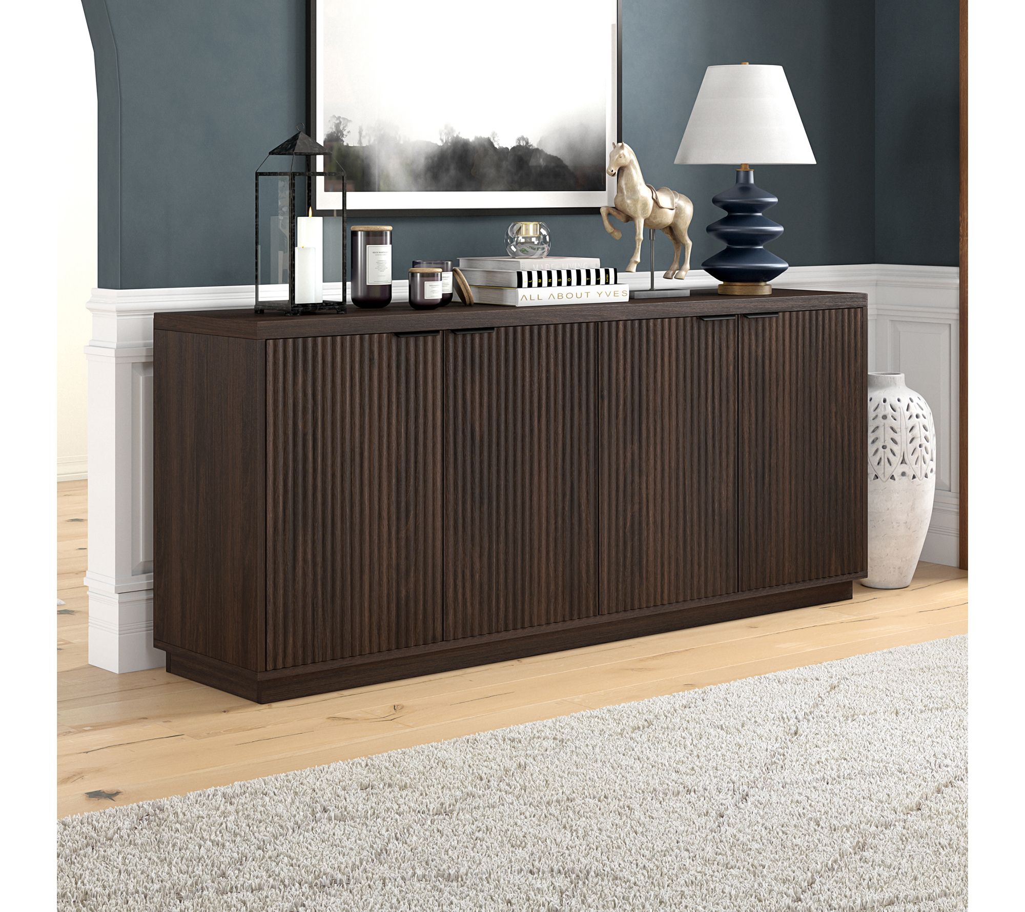 Hudson& Canal Mansfield 68" Wide Rectangular Buffet Table