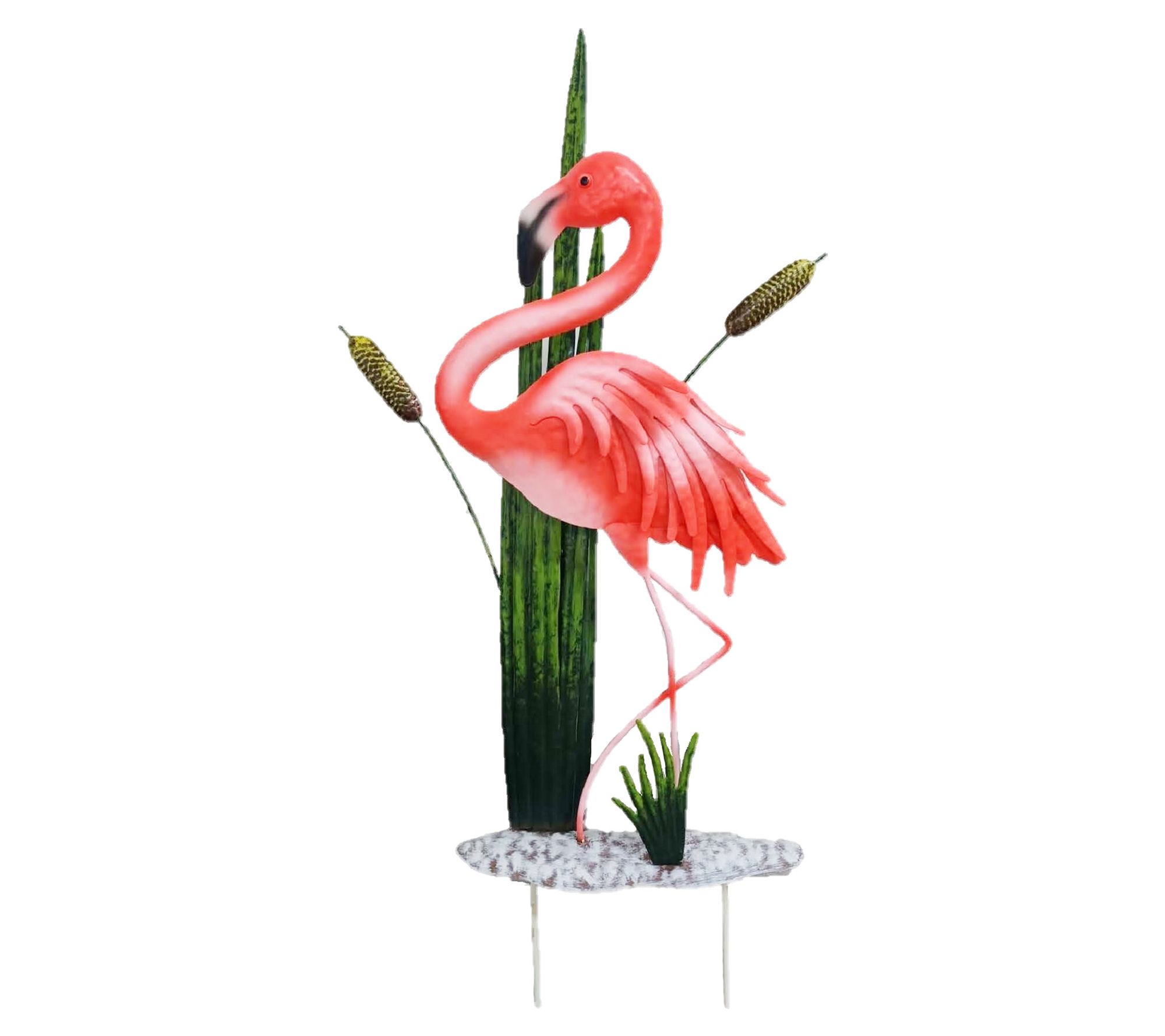 Santa's Workshop 21.7" Iron Flamingo Stake
