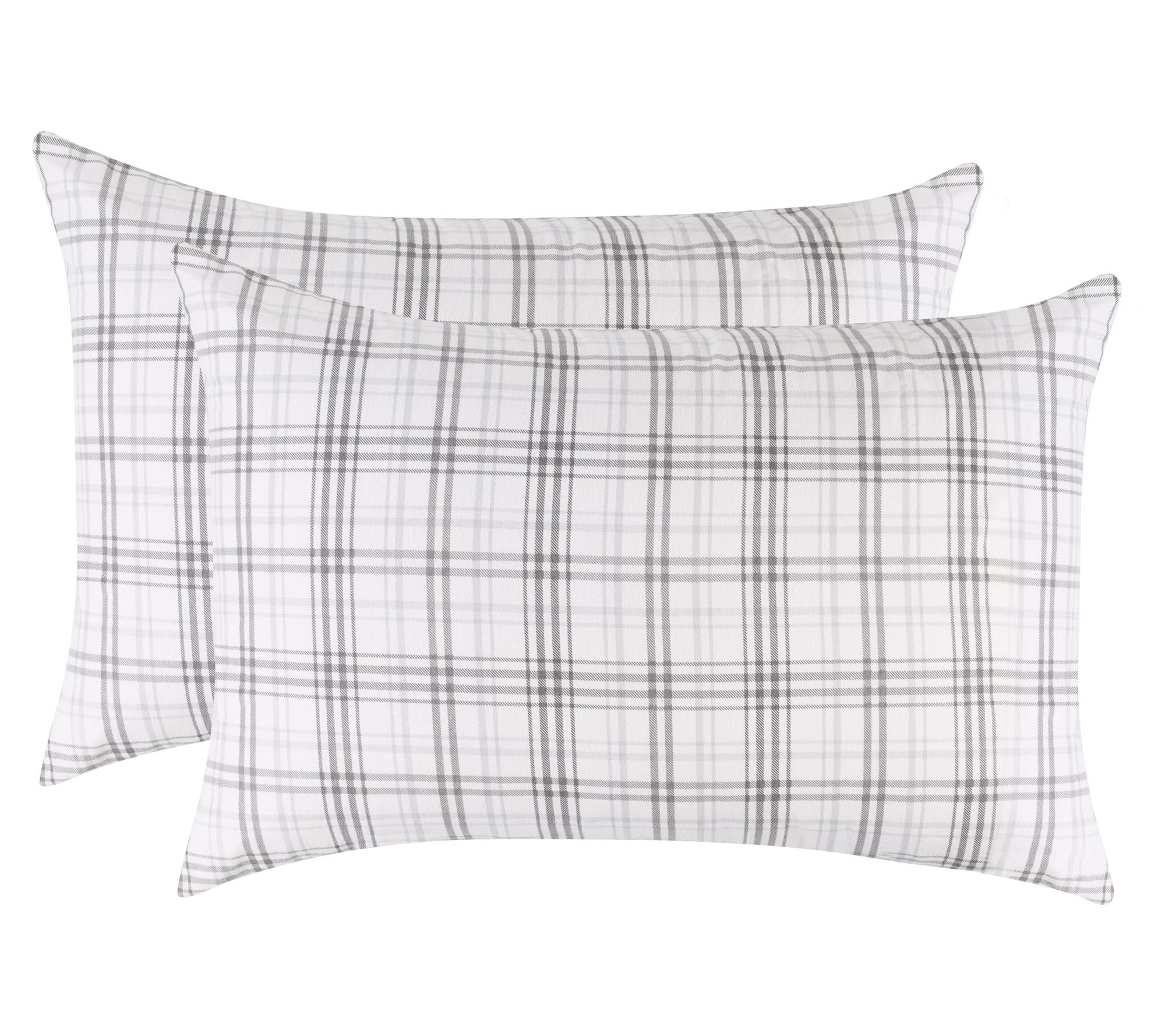 Superior Plaid Flannel Cotton Classic Pillowcases-King