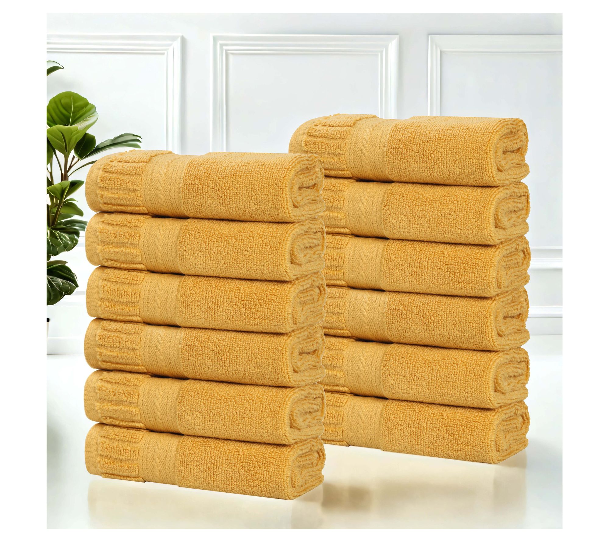 Superior 12 Piece Venice Zero Twist Cotton FaceTowel Set