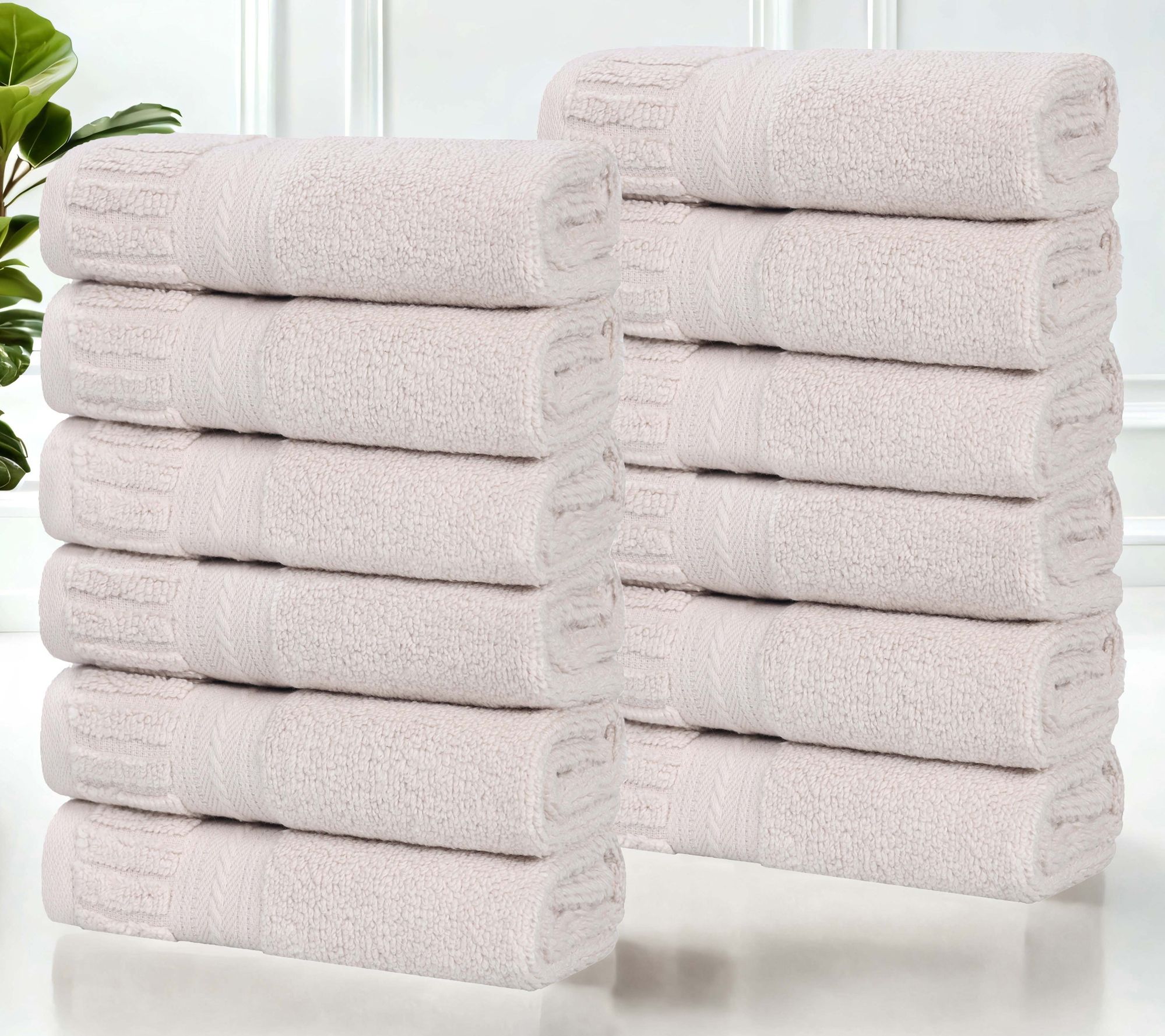 Superior 12 Piece Venice Zero Twist Cotton FaceTowel Set