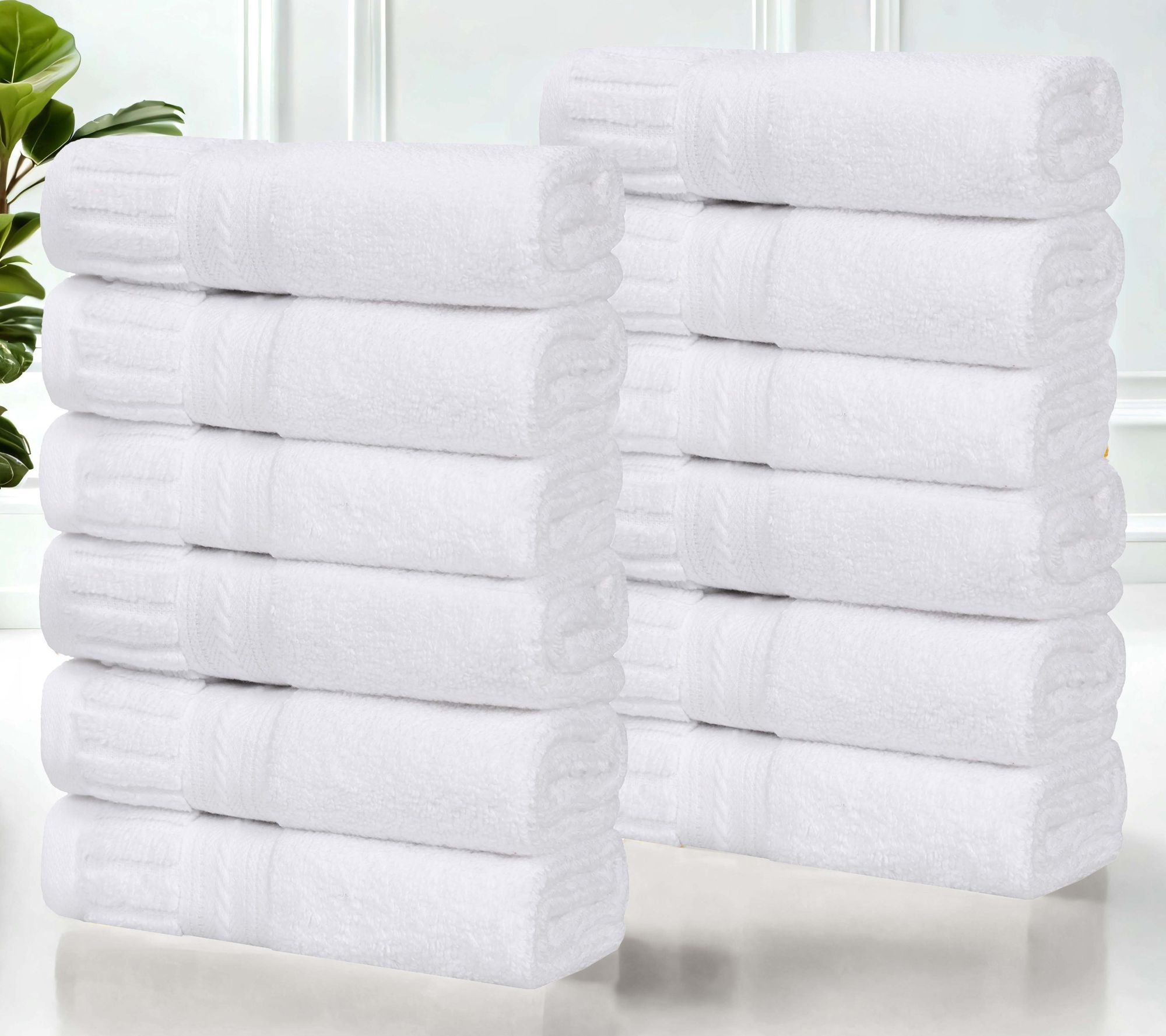 Superior 12 Piece Venice Zero Twist Cotton FaceTowel Set