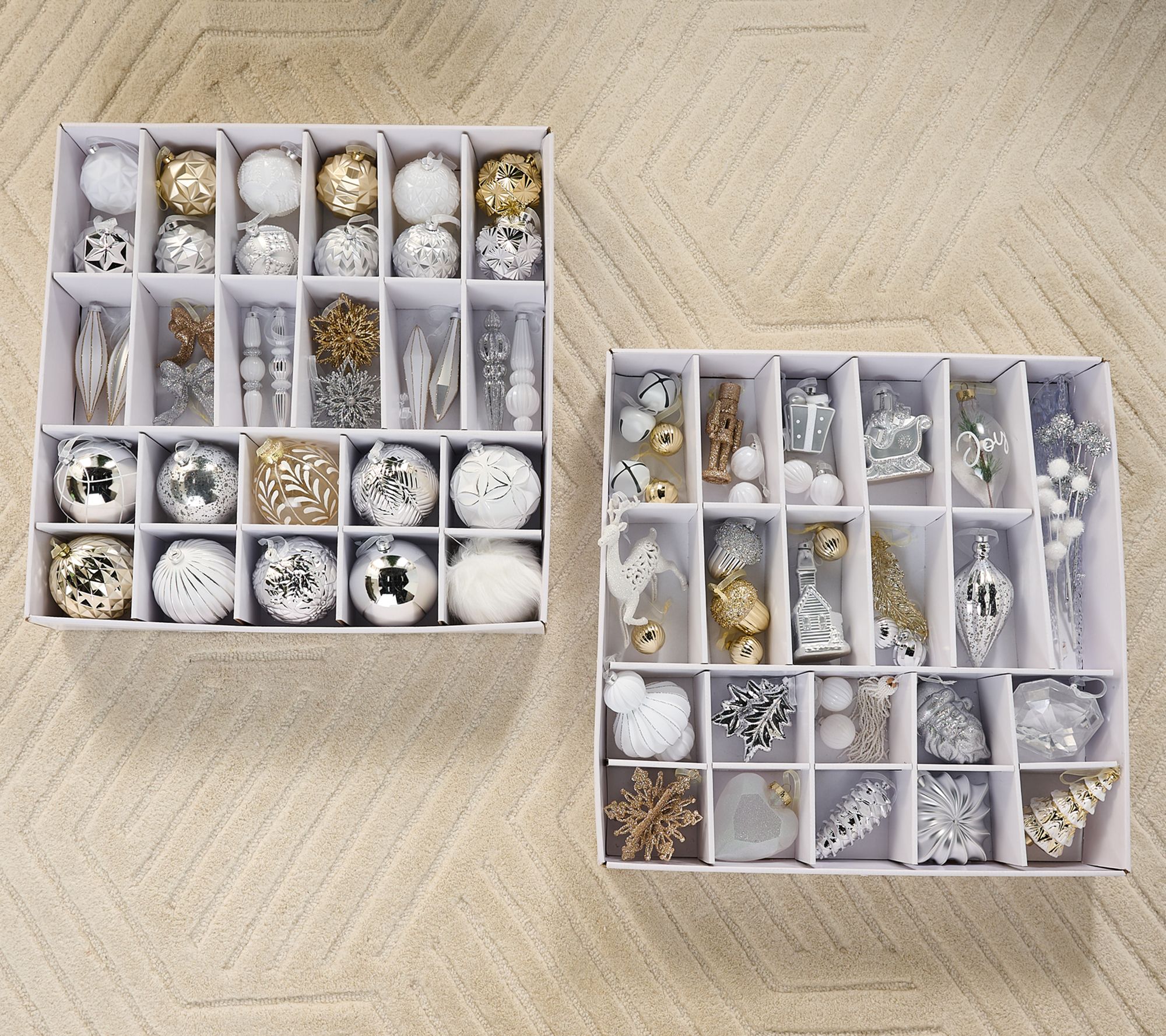 80-Pc Holiday Glam Ornament Set with Storage by Kim Gravel