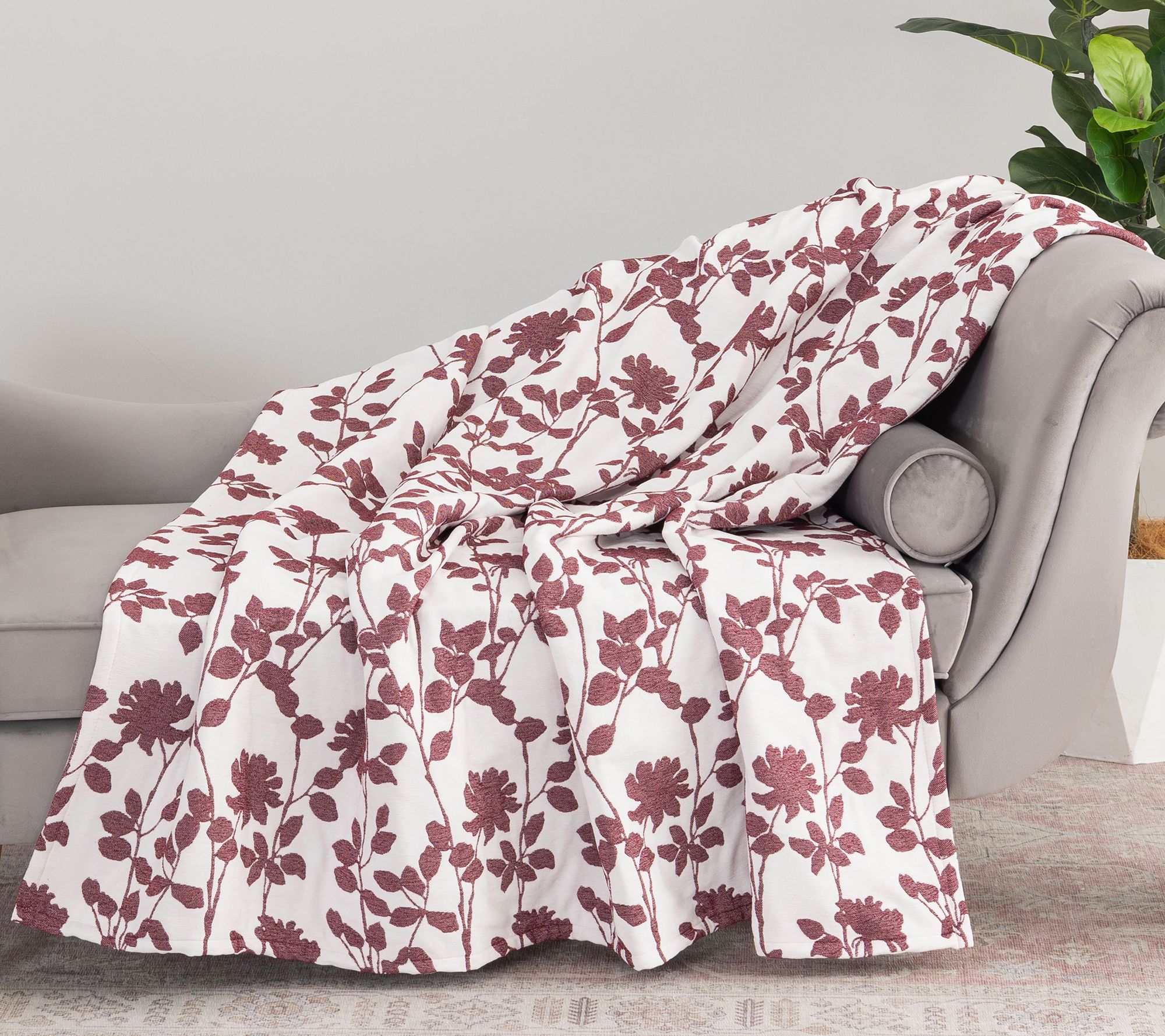 Berkshire 60x70 Floral Vine Micro Chenille Plush Throw