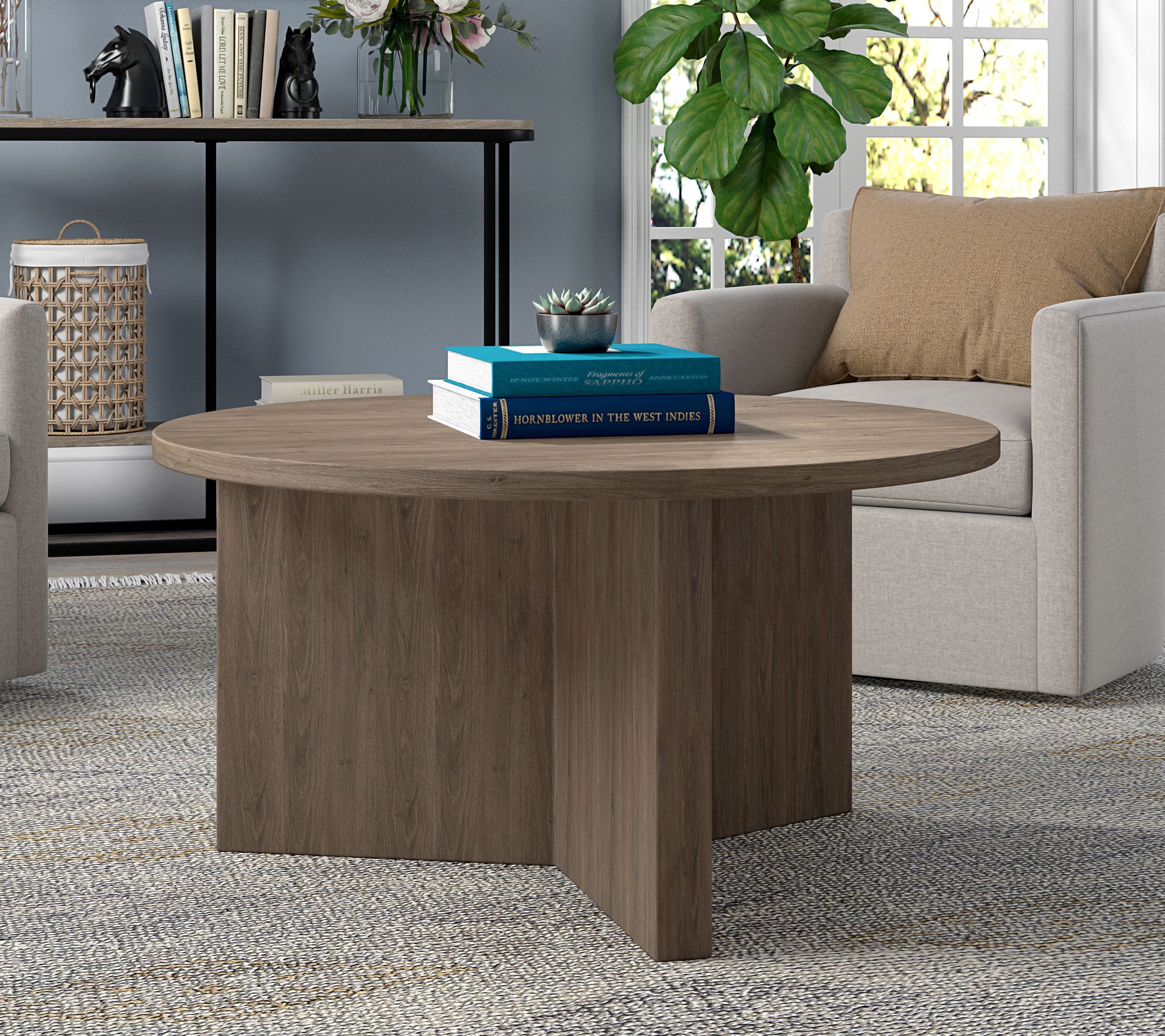 Hudson&Canal Anders 32" Wide Round Coffee Table