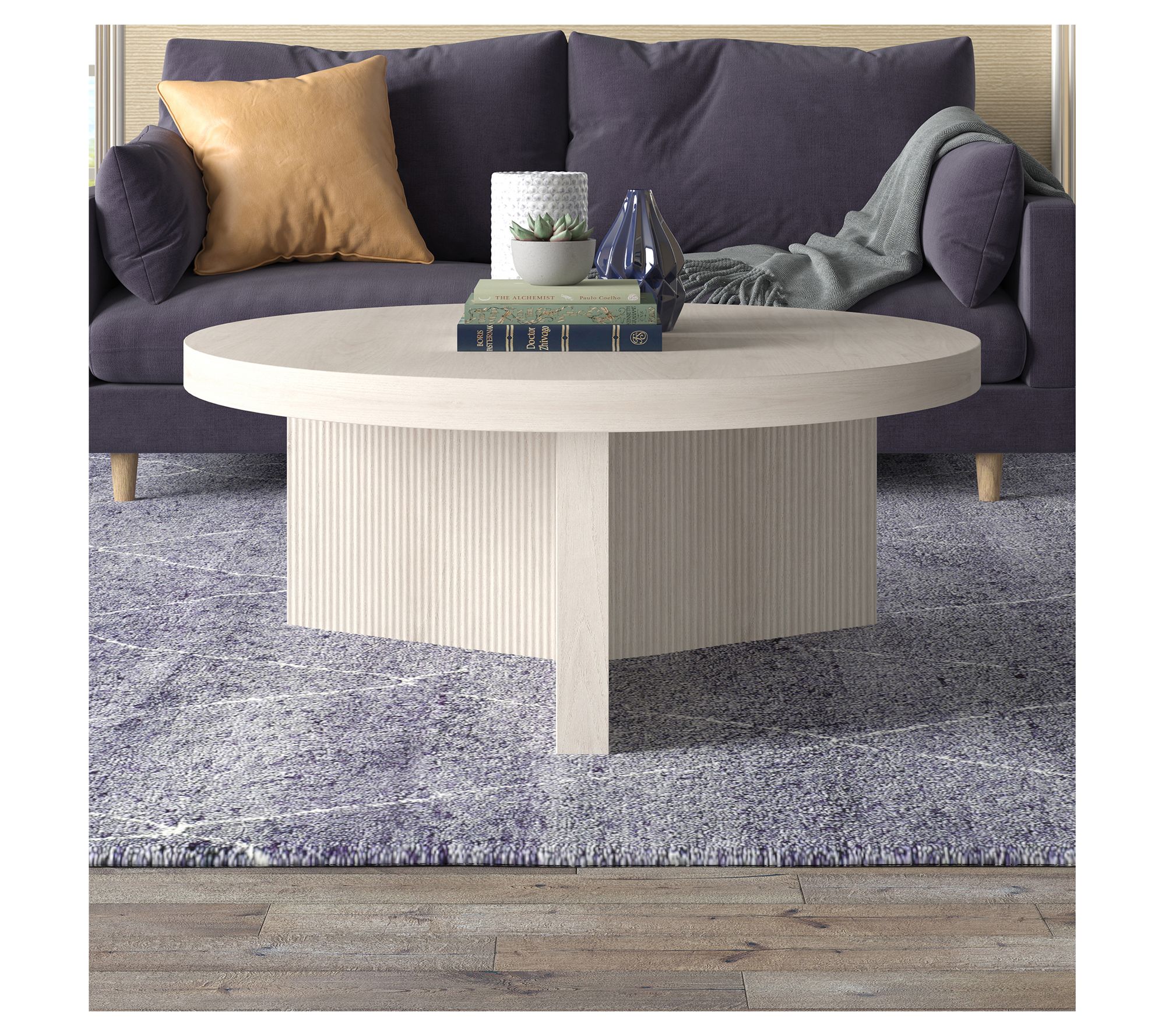 Hudson&Canal Holm 36" Wide Round Coffee Table