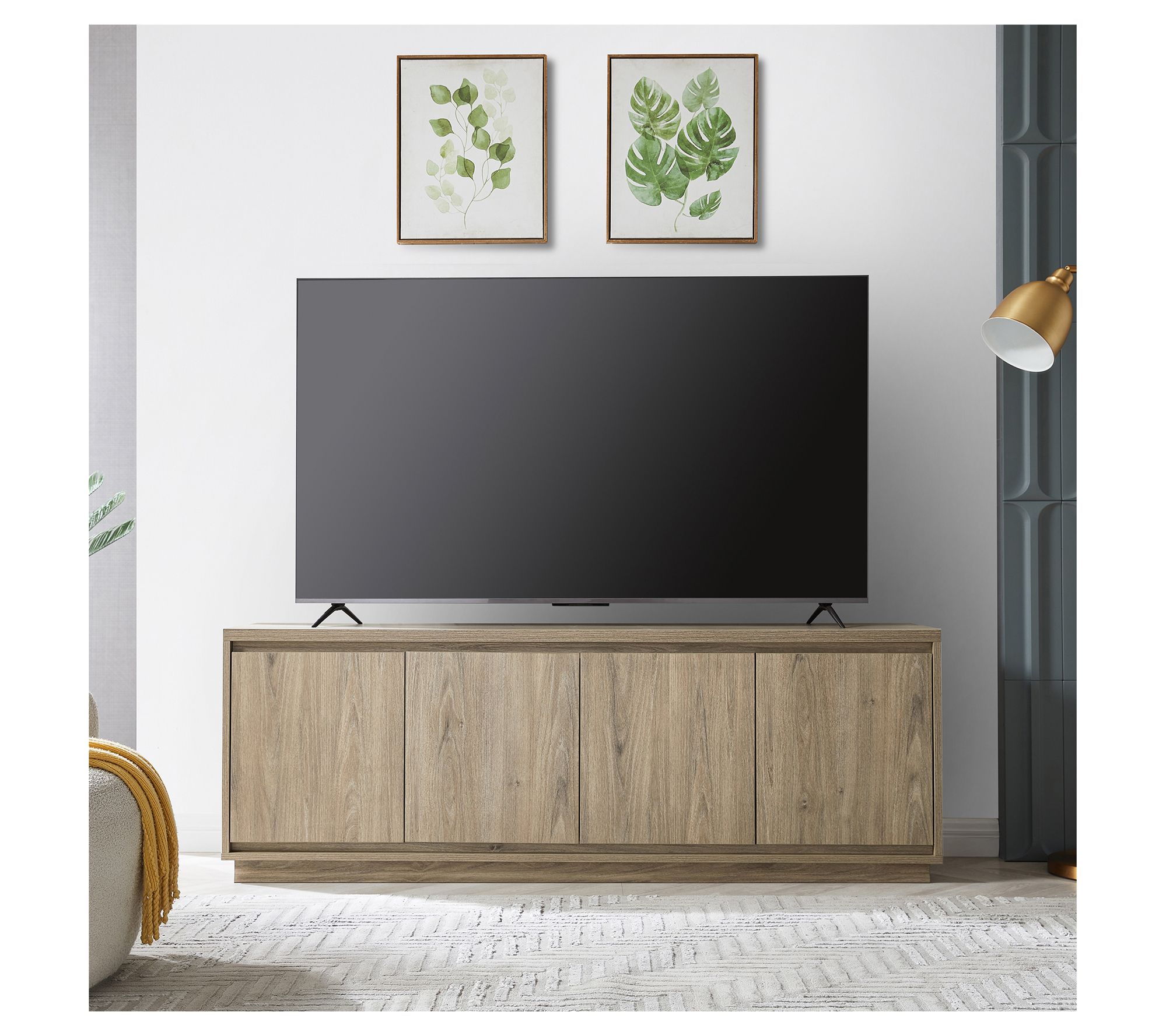 Hudson&Canal Presque Rectangular TV Stand for TV's up to 75"