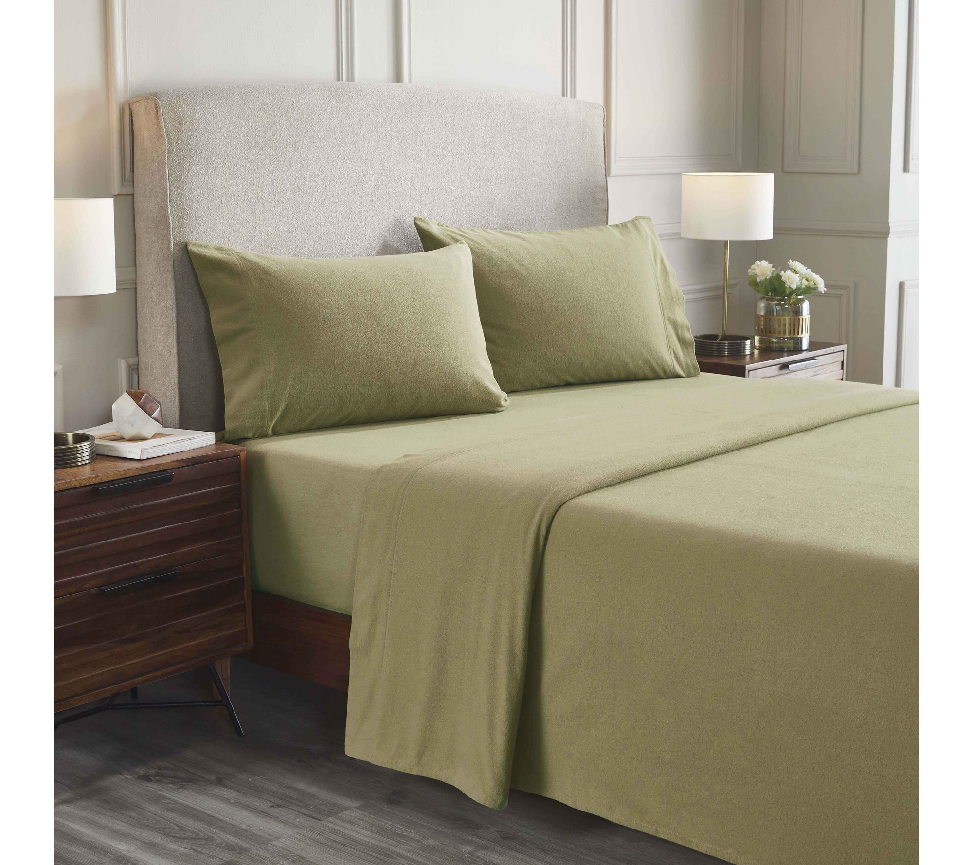 Superior Rome Flannel Solid Sheet Set, Full