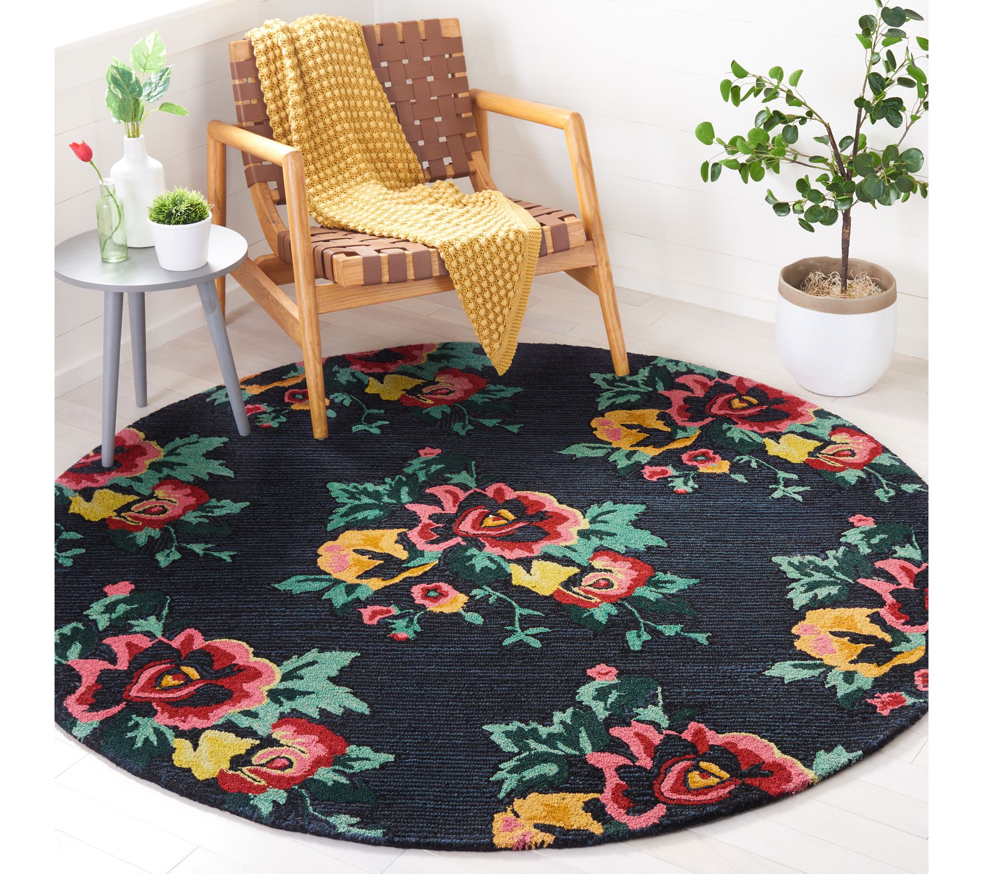 Safavieh Twilight Petals 6' x 6' Round Rug - QVC.com