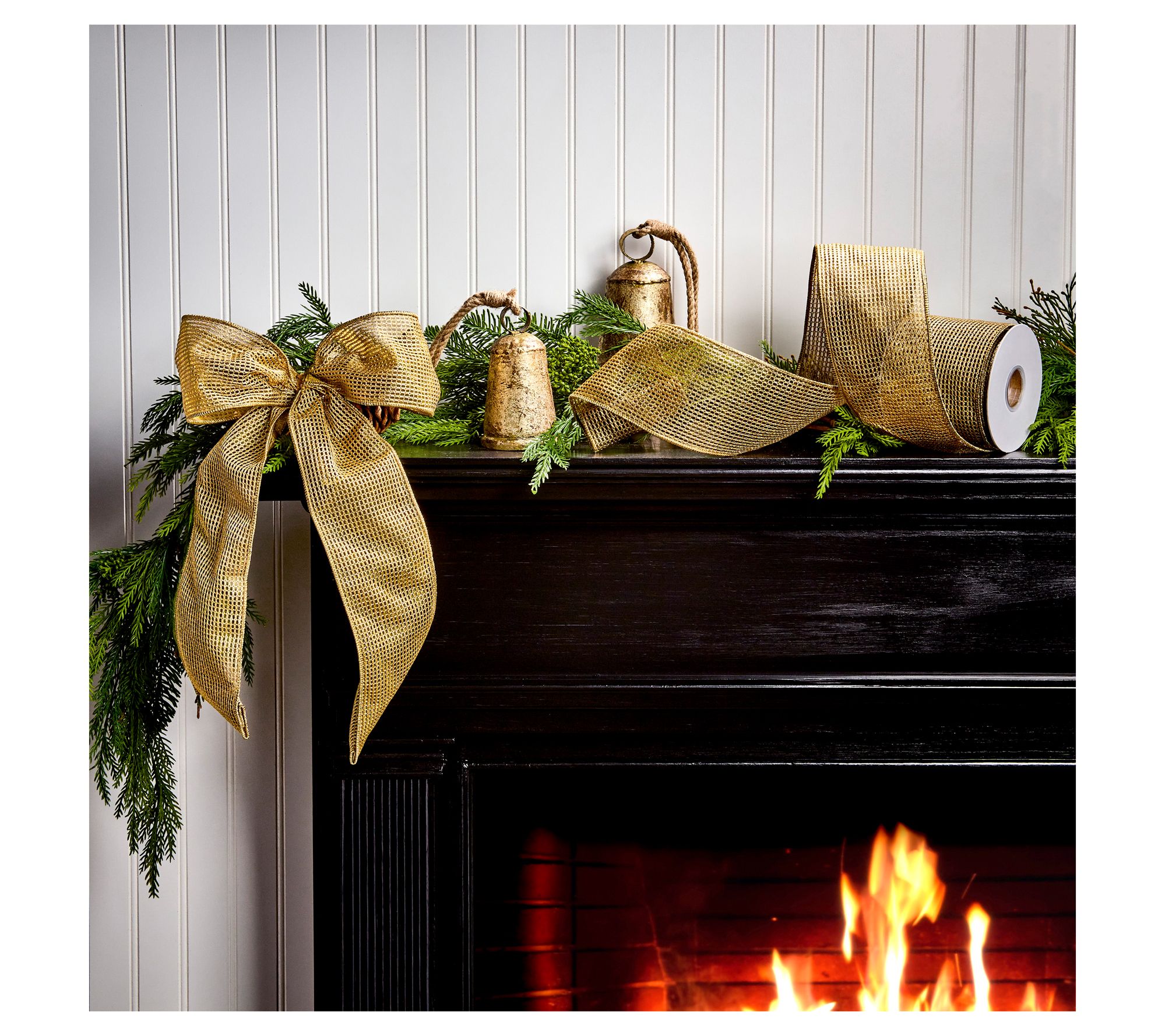 4"x10Y Metallic Mesh Ribbon by Valerie