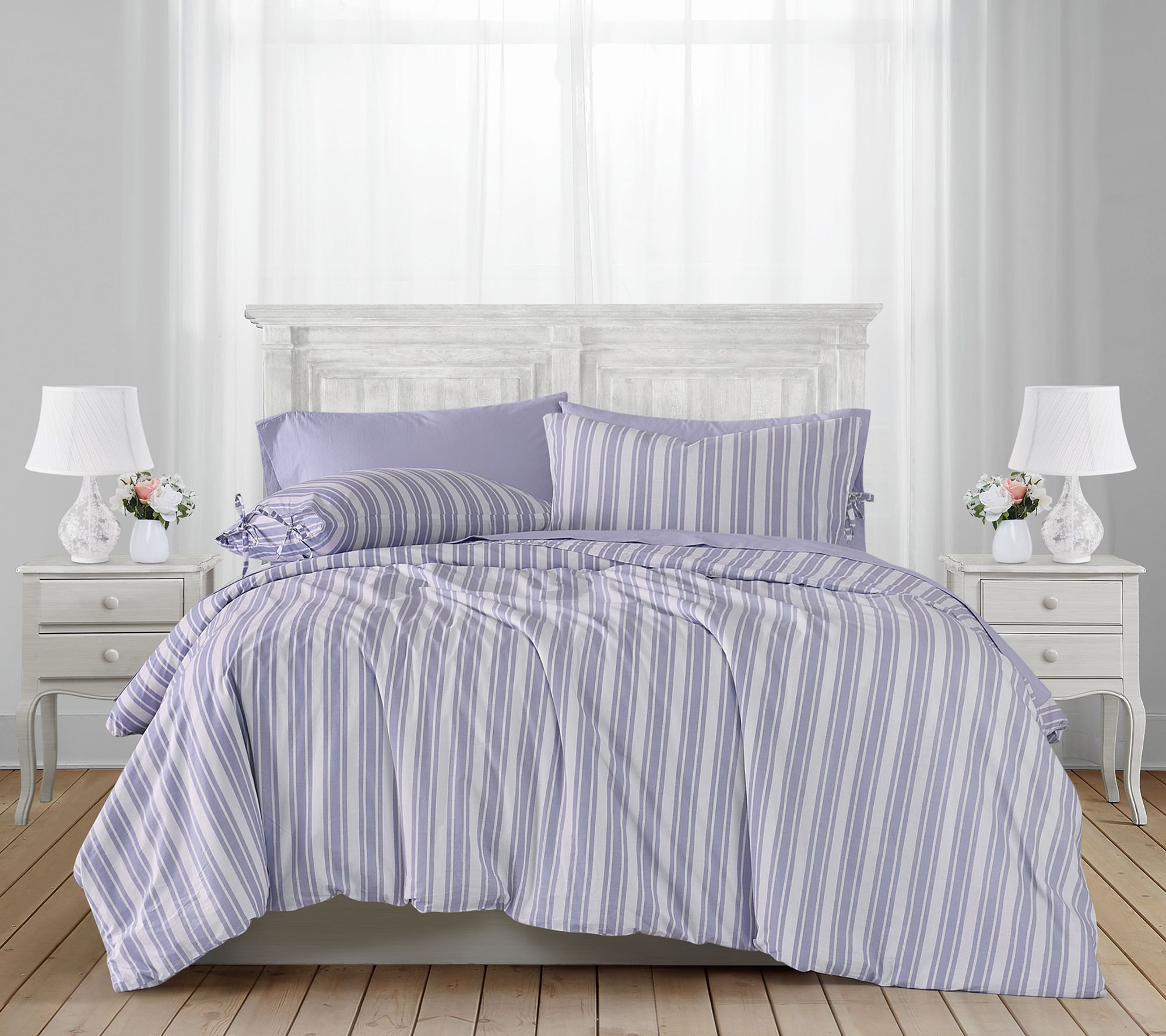 The Farmhouse by Rachel Ashwell Ticking StripeF/Q Duvet Set