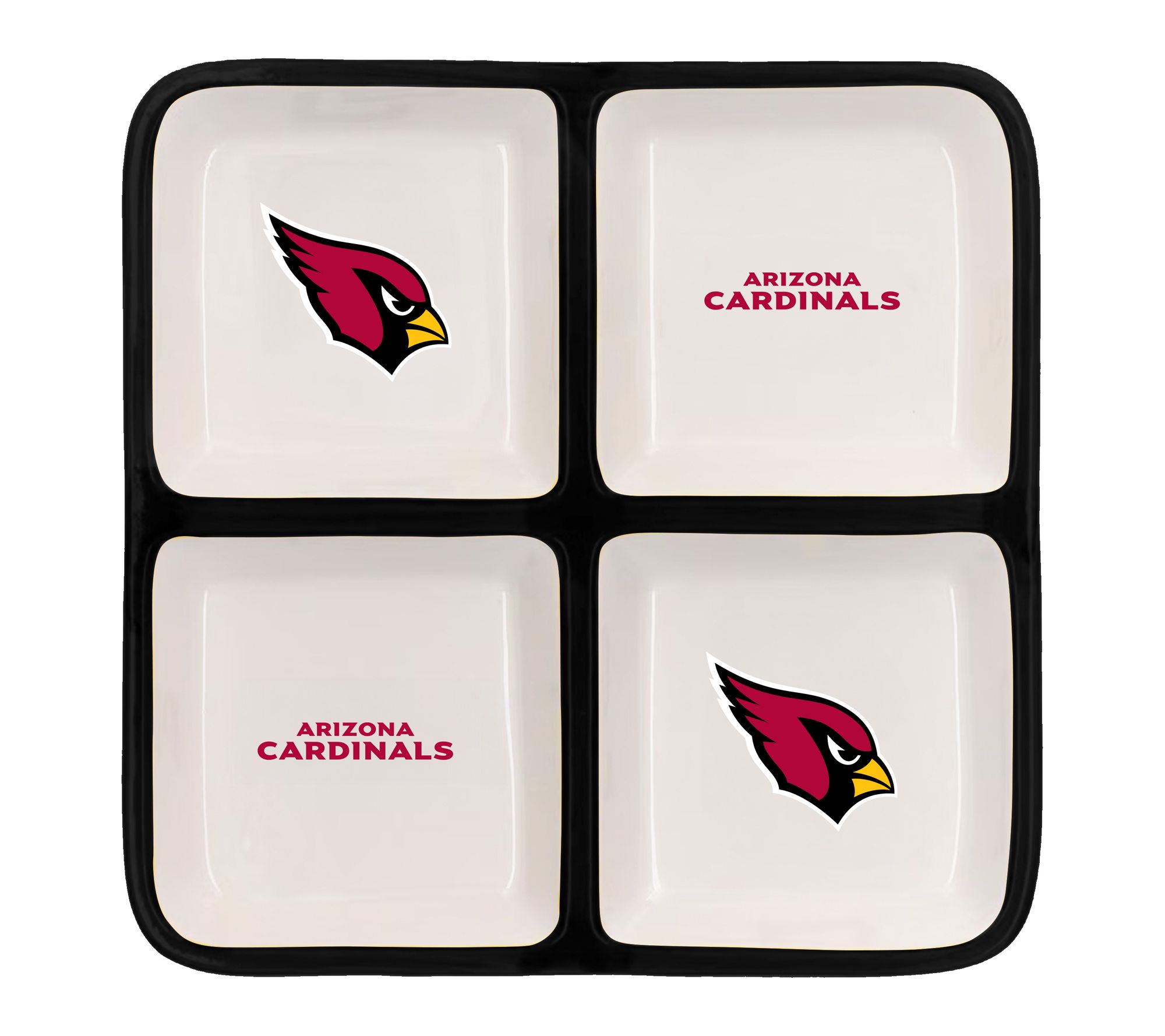 The Memory Company NFL Ceramic 4 Section Square  Tray