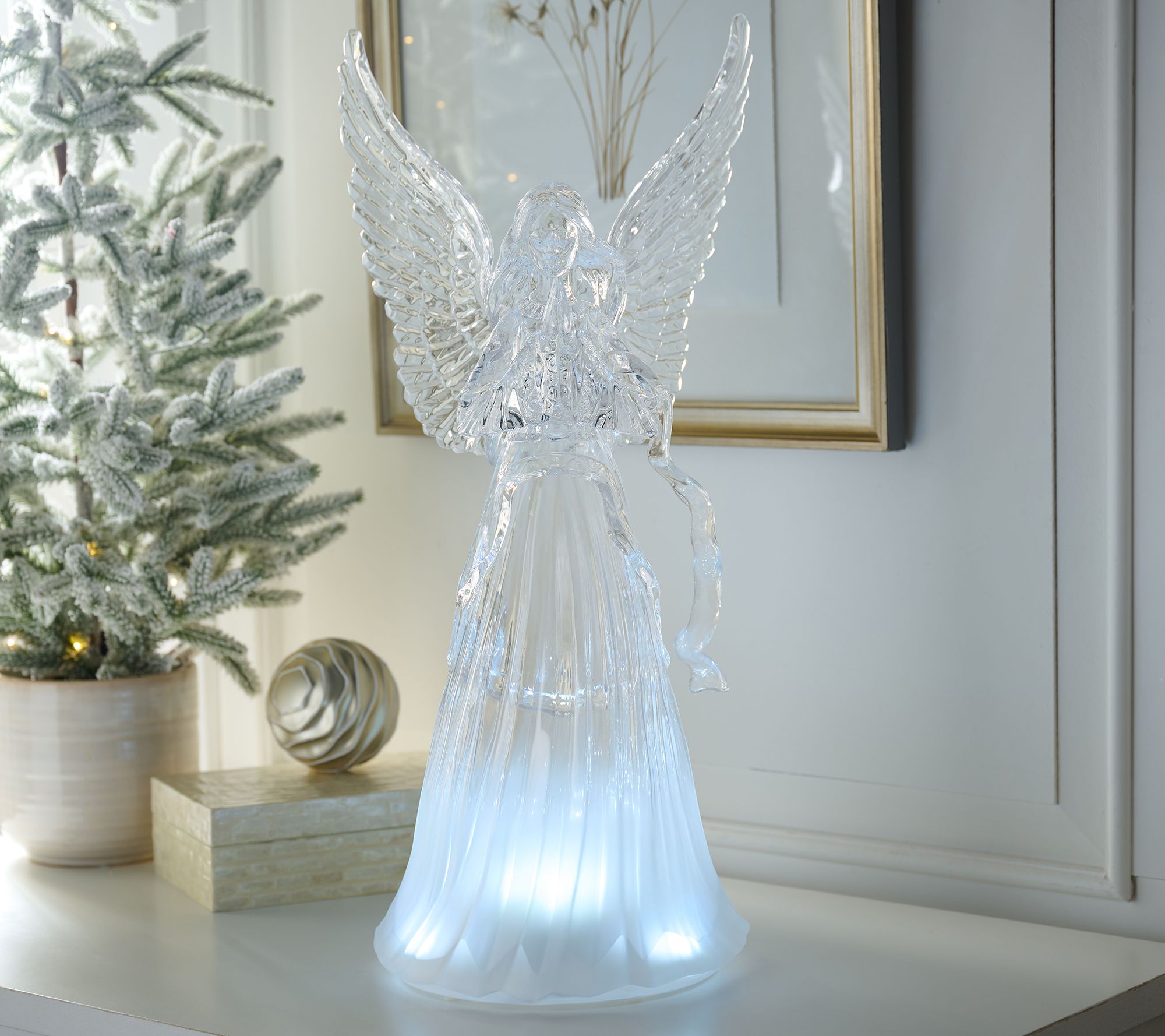 "As Is" 24.5" Oversized Illuminated Angel Figure by Valerie