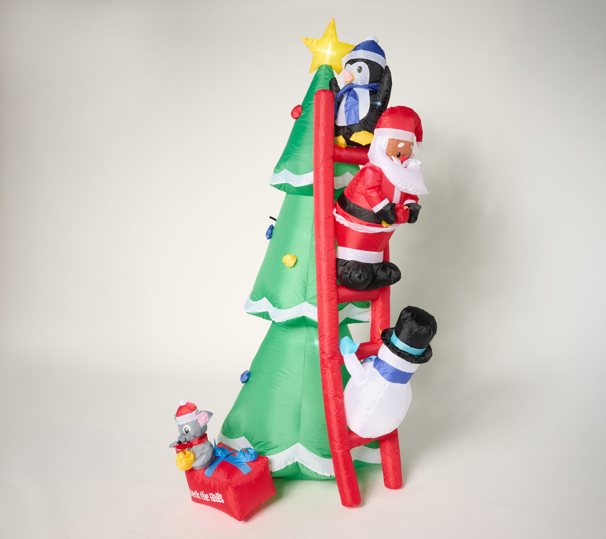 "As Is" Kringle Express 7FT Inflatable Santa & Friends Christmas Tree