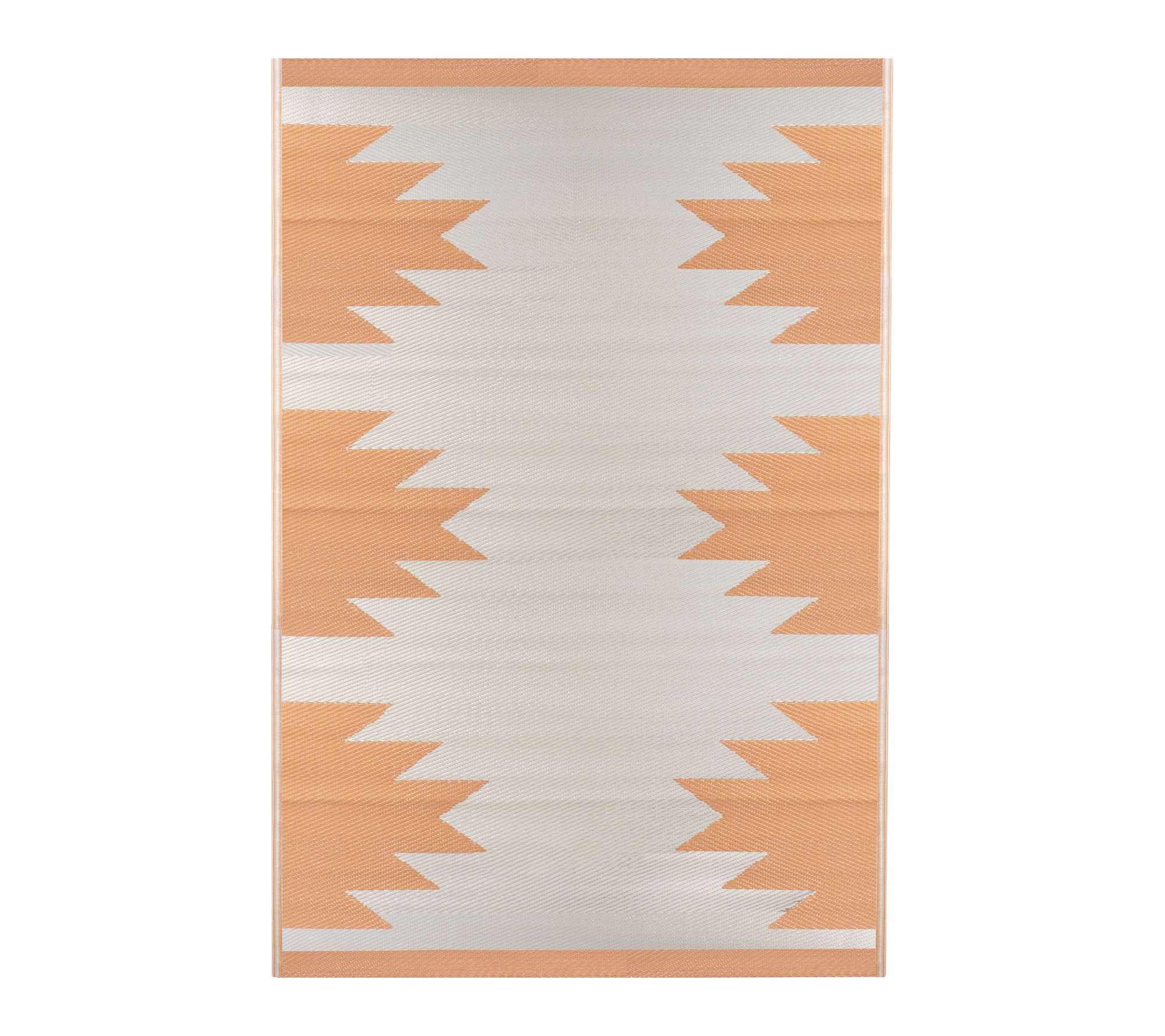 Northlight 4' x 6' Orange Beige Southwestern Outdoor Area Rug