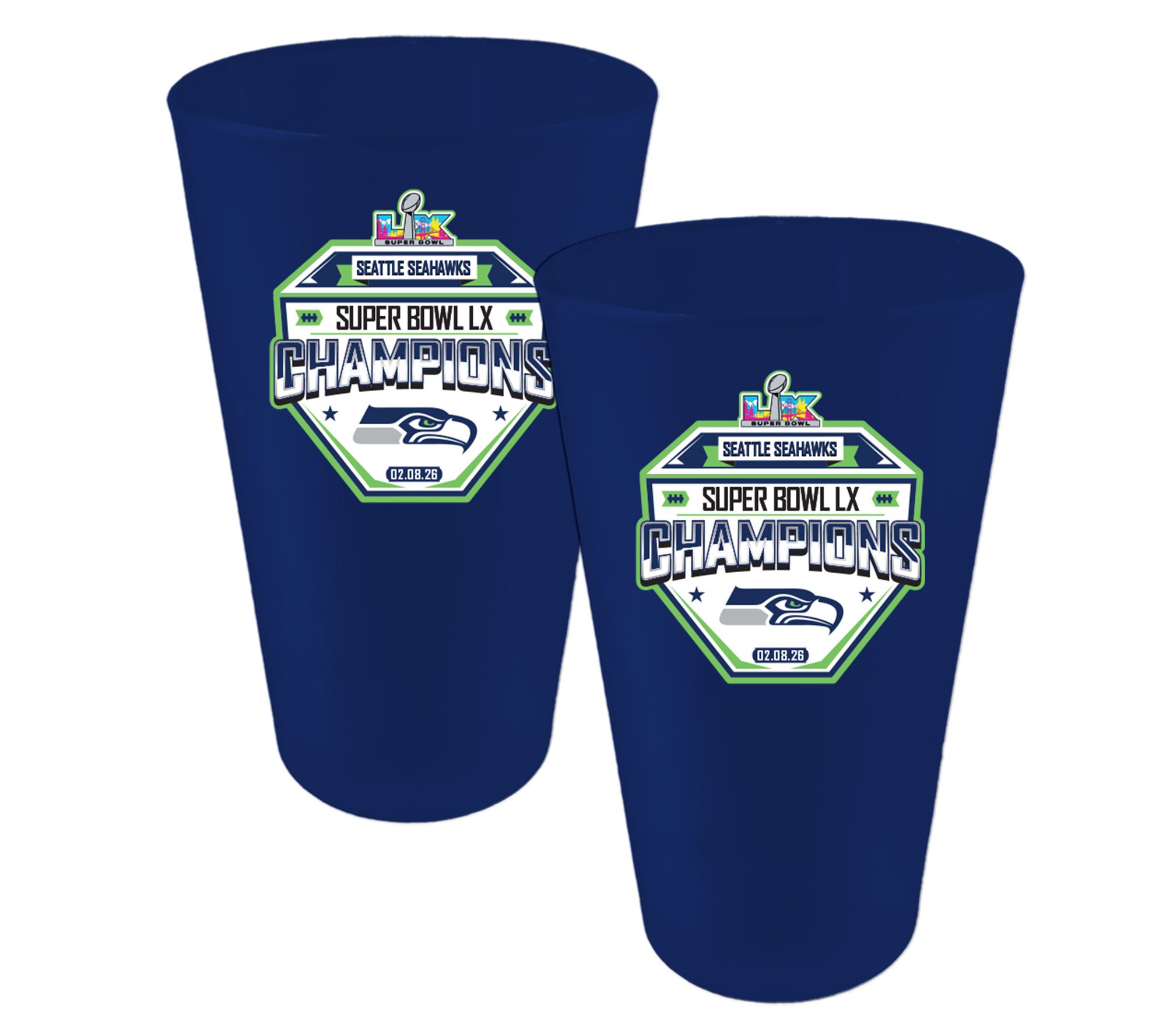 Memory Company Super Bowl Champions 2pk FrostedPint Seahawks