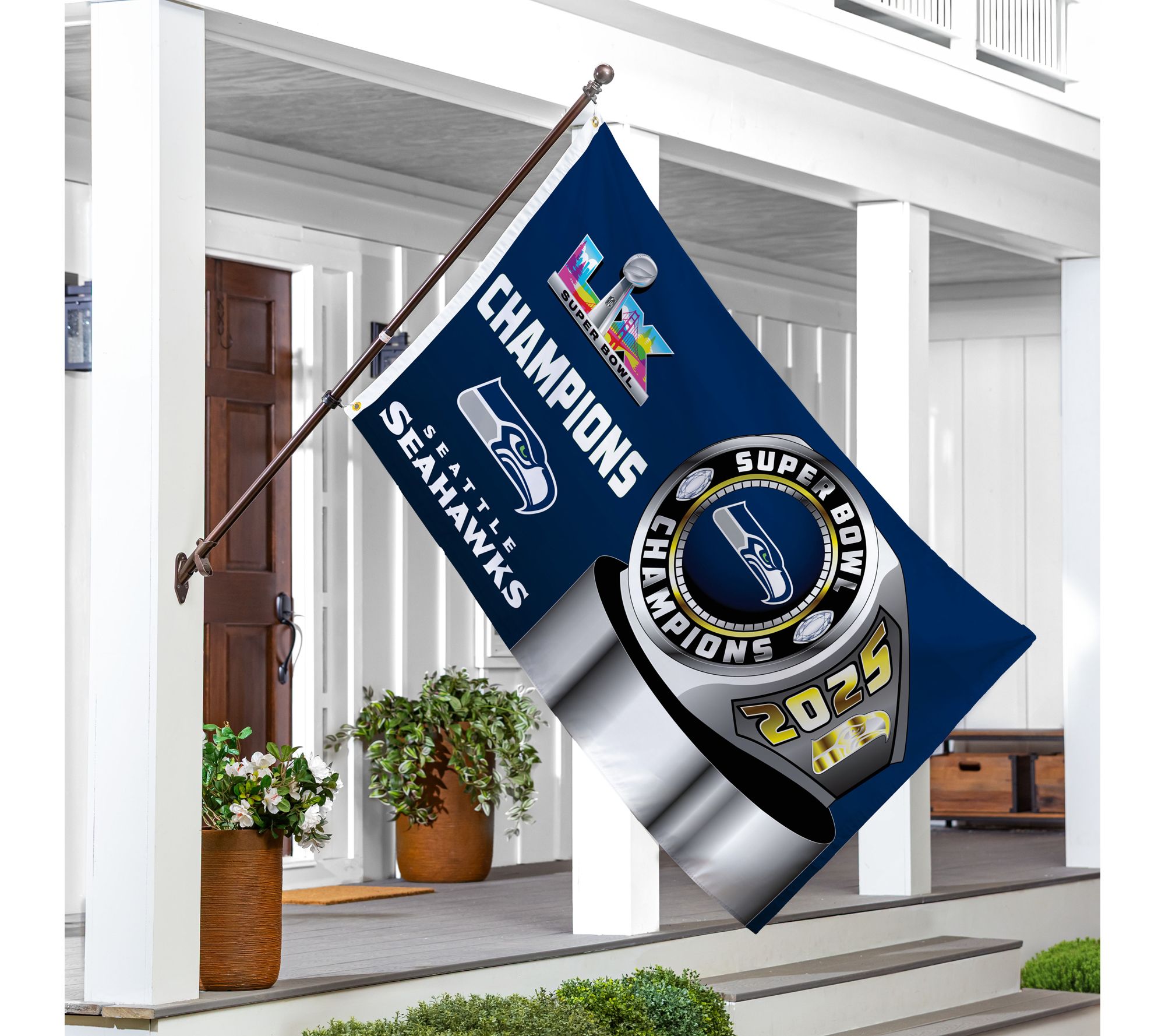  Evergreen Seattle Seahawks Superbowl 60 3'x5' Single Side Flag