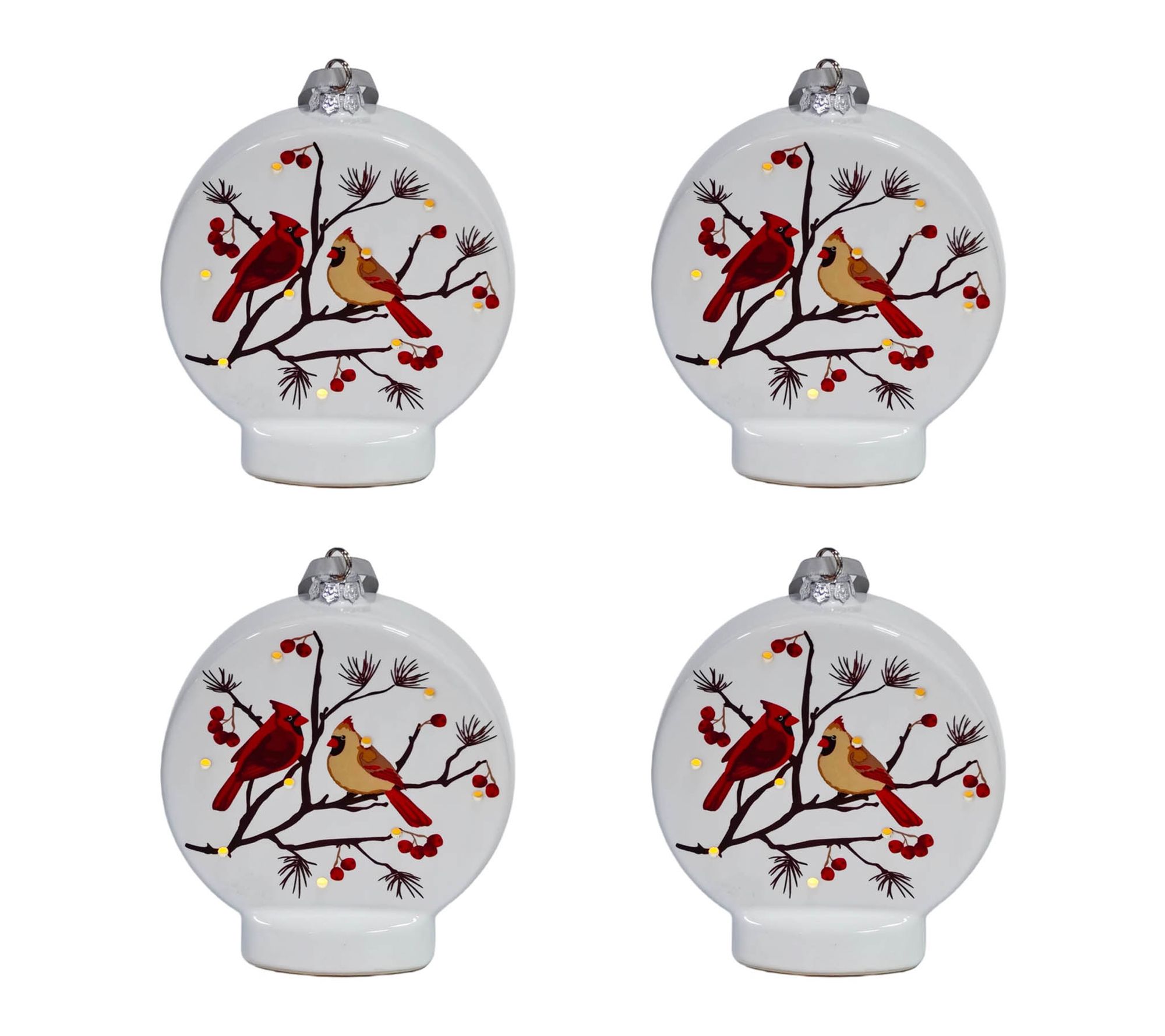 Temp-tations Set of 4 Illuminated Recipe Ornaments