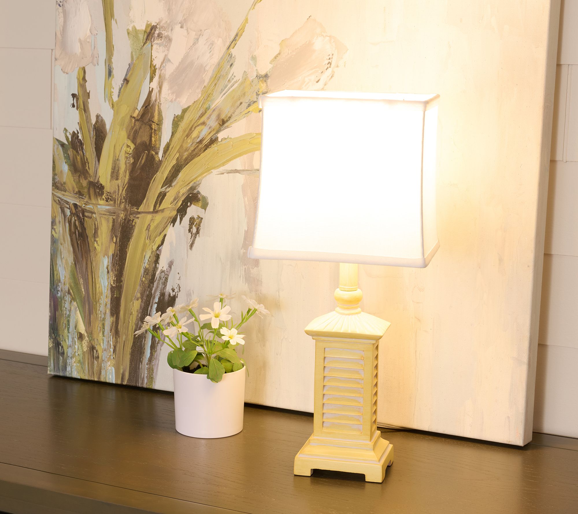 "As Is" 18.5" Shutter Lamp with Shade by Valerie