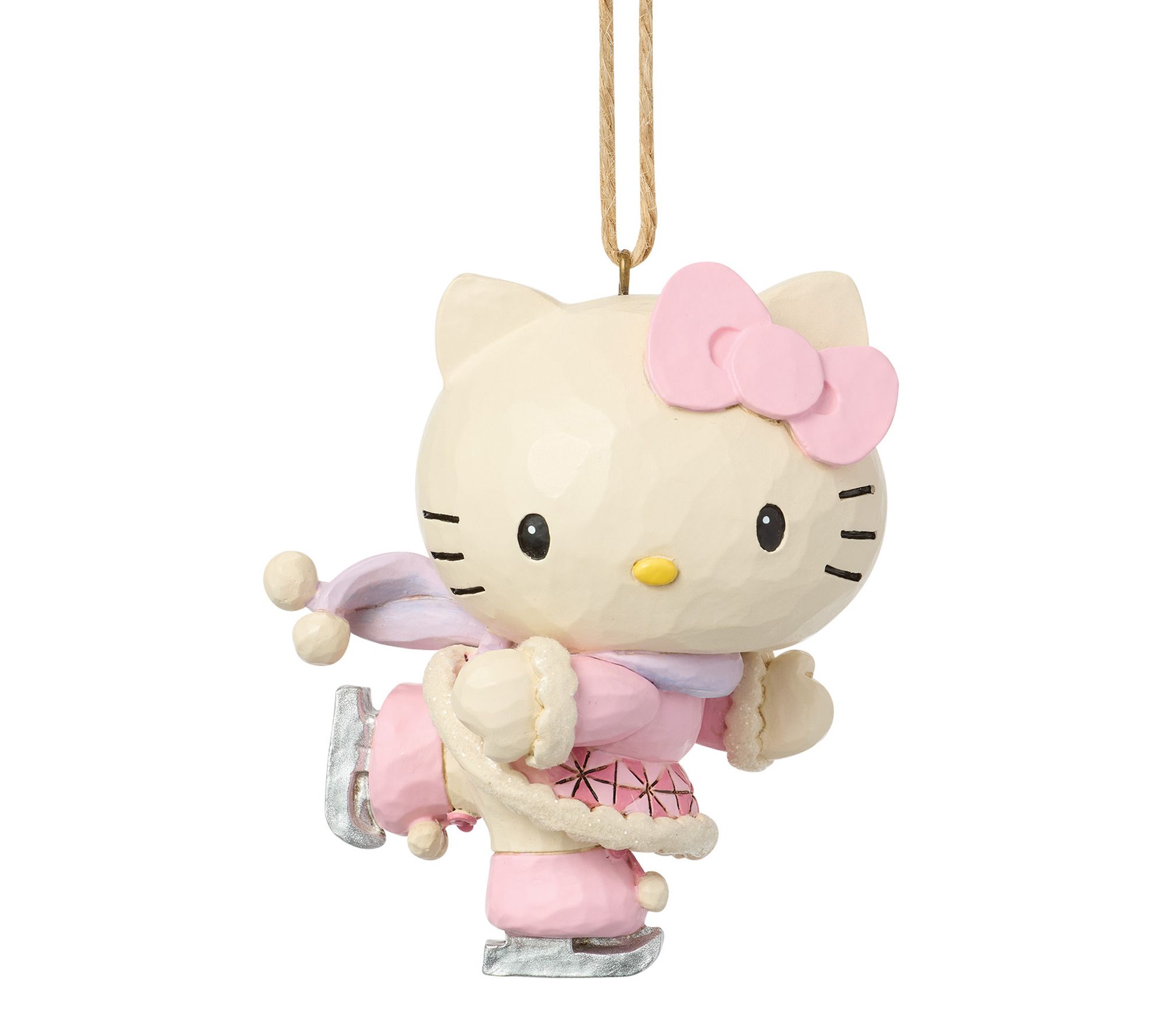 Jim Shore Sanrio Hello Kitty Ice Skating Hanging Ornament 3in