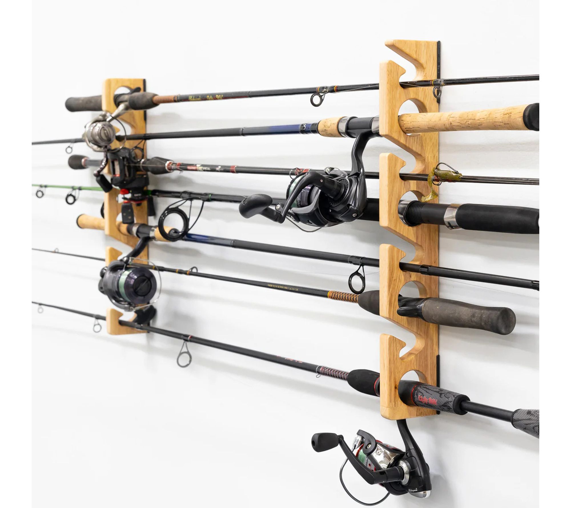 StoreYour Stillwater Fishing Pole Storage Rack- Holds 8 Rods